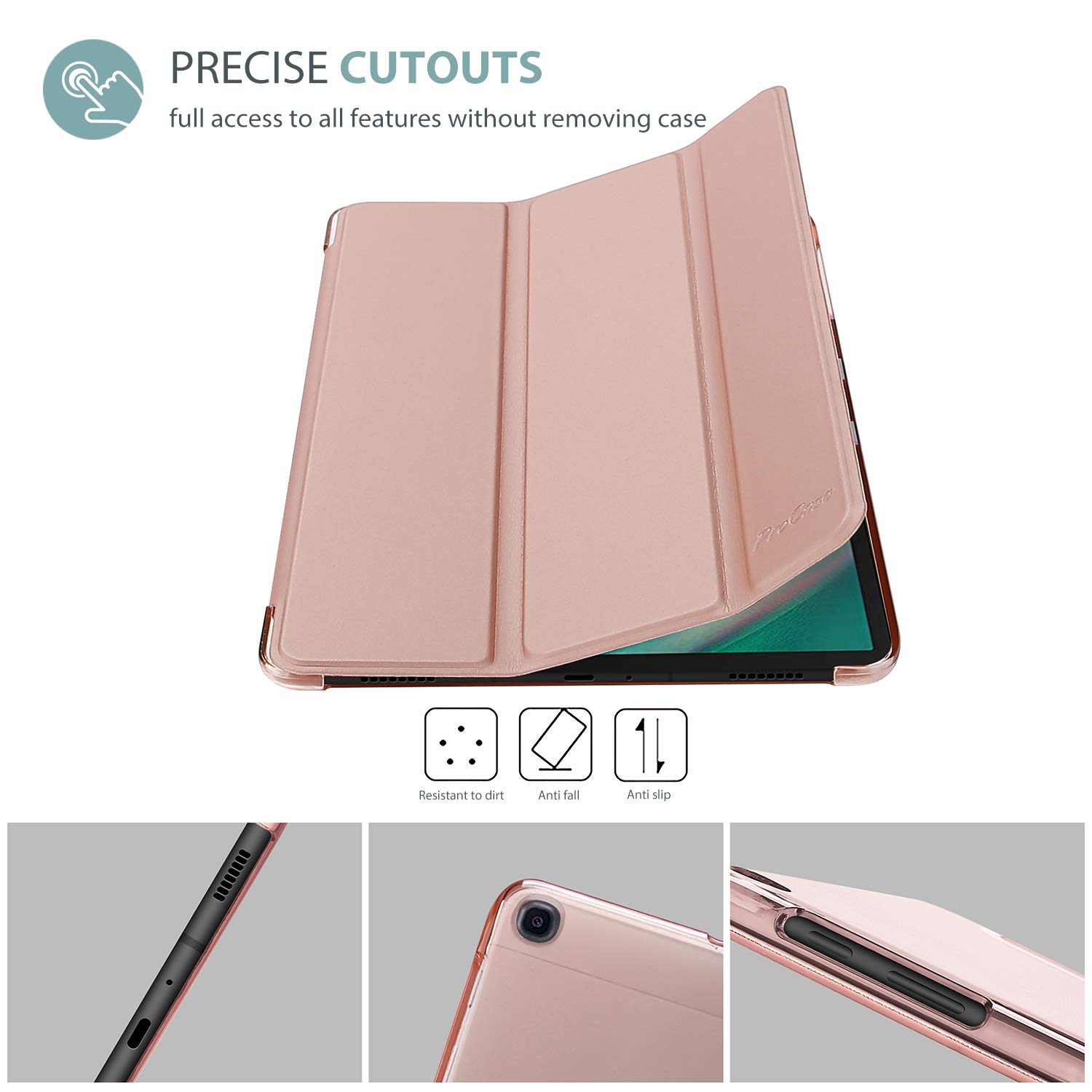 Foto 4 pulgar | Funda Procase Slim Para Galaxy Tab A 10.1 2019 - Oro Rosa - Venta Internacional.