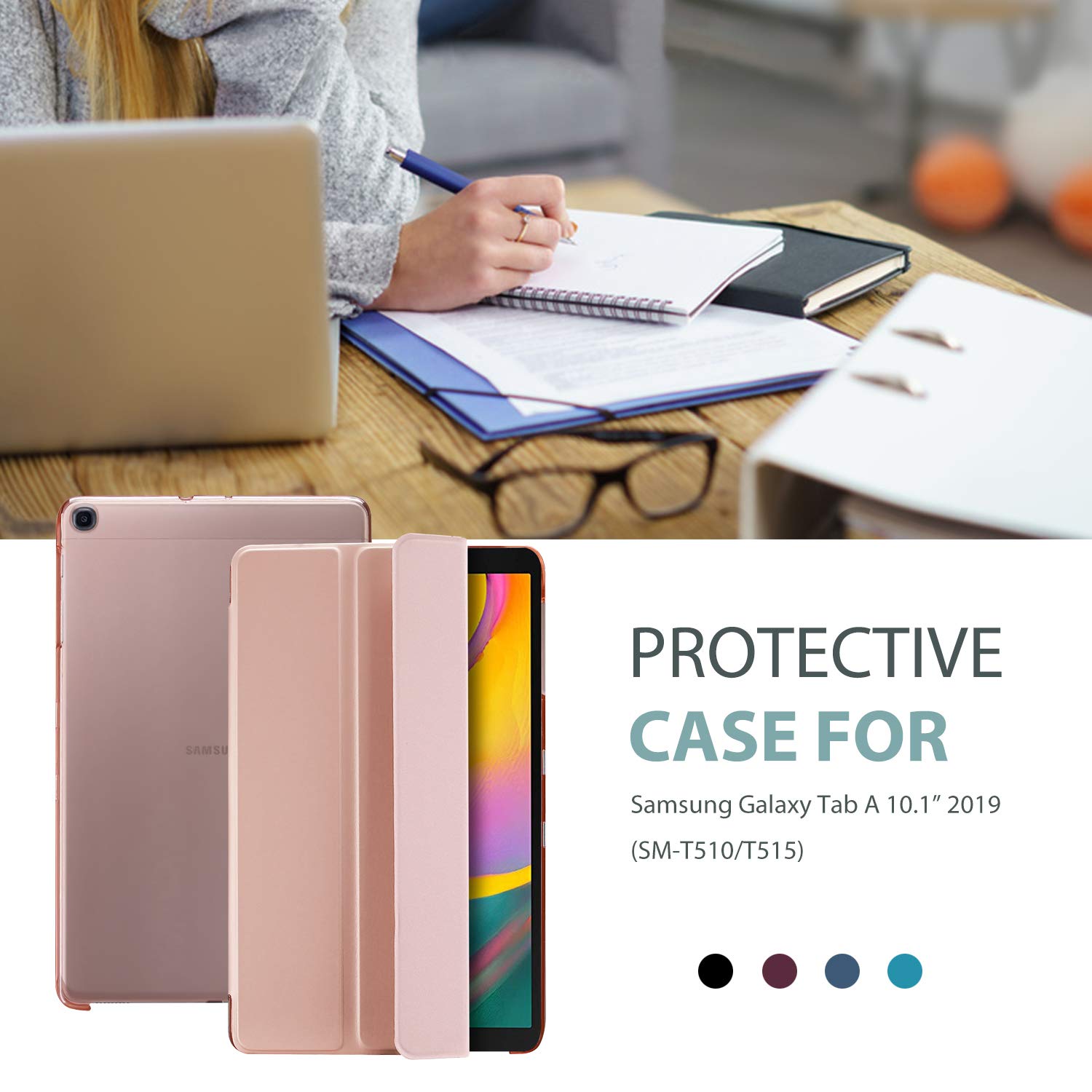 Foto 8 pulgar | Funda Procase Slim Para Galaxy Tab A 10.1 2019 - Oro Rosa - Venta Internacional.