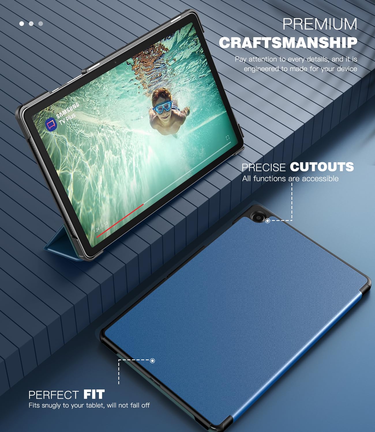 Foto 4 | Funda Timovo Para Samsung Galaxy Tab A9+ 11'' 2023  Color Azul Pavo Real - Venta Internacional.