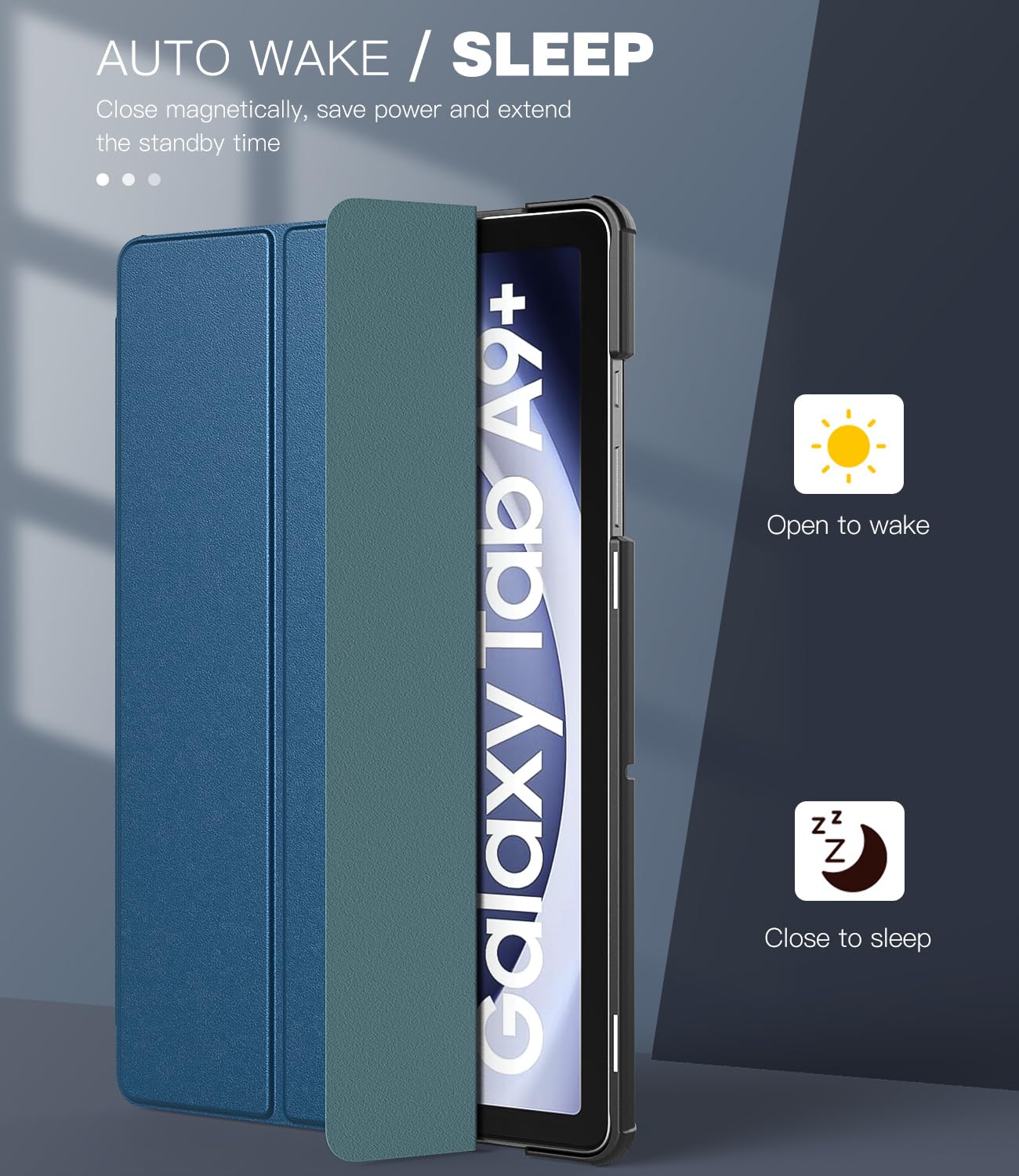 Foto 6 pulgar | Funda Timovo Para Samsung Galaxy Tab A9+ 11'' 2023  Color Azul Pavo Real - Venta Internacional.