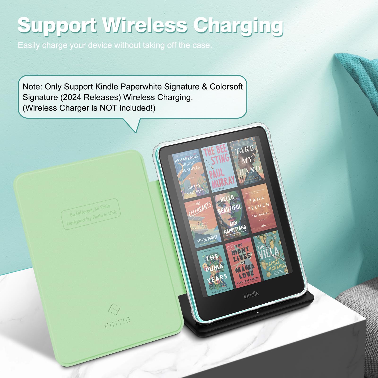 Foto 6 | Funda Fintie Para Kindle Paperwhite 12.ª Generación 2024  Color Verde Agave - Venta Internacional.