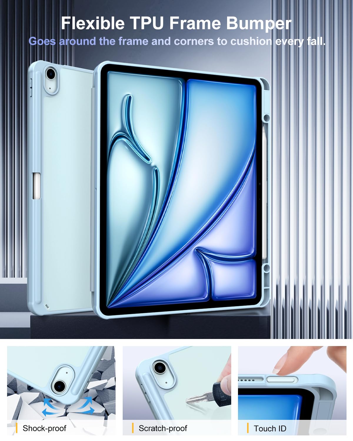 Foto 4 pulgar | Funda Timovo Para Ipad Air De 13 Pulgadas (m3/m2-2025/2024) Con Soporte Para Lápices - Venta Internacional.