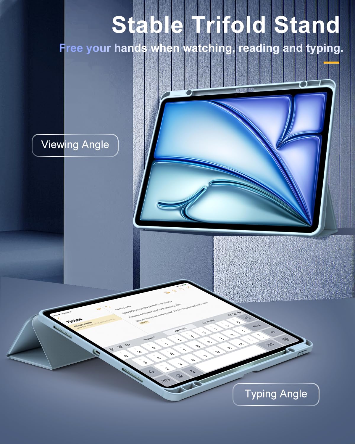 Foto 4 | Funda Timovo Para Ipad Air De 13 Pulgadas (m3/m2-2025/2024) Con Soporte Para Lápices - Venta Internacional.