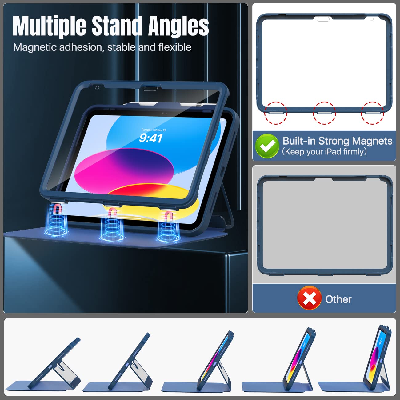 Foto 5 pulgar | Funda Moko Para Ipad De 11 Pulgadas (a16) De 11.ª Generación Con Soporte Para Lápices - Venta Internacional.