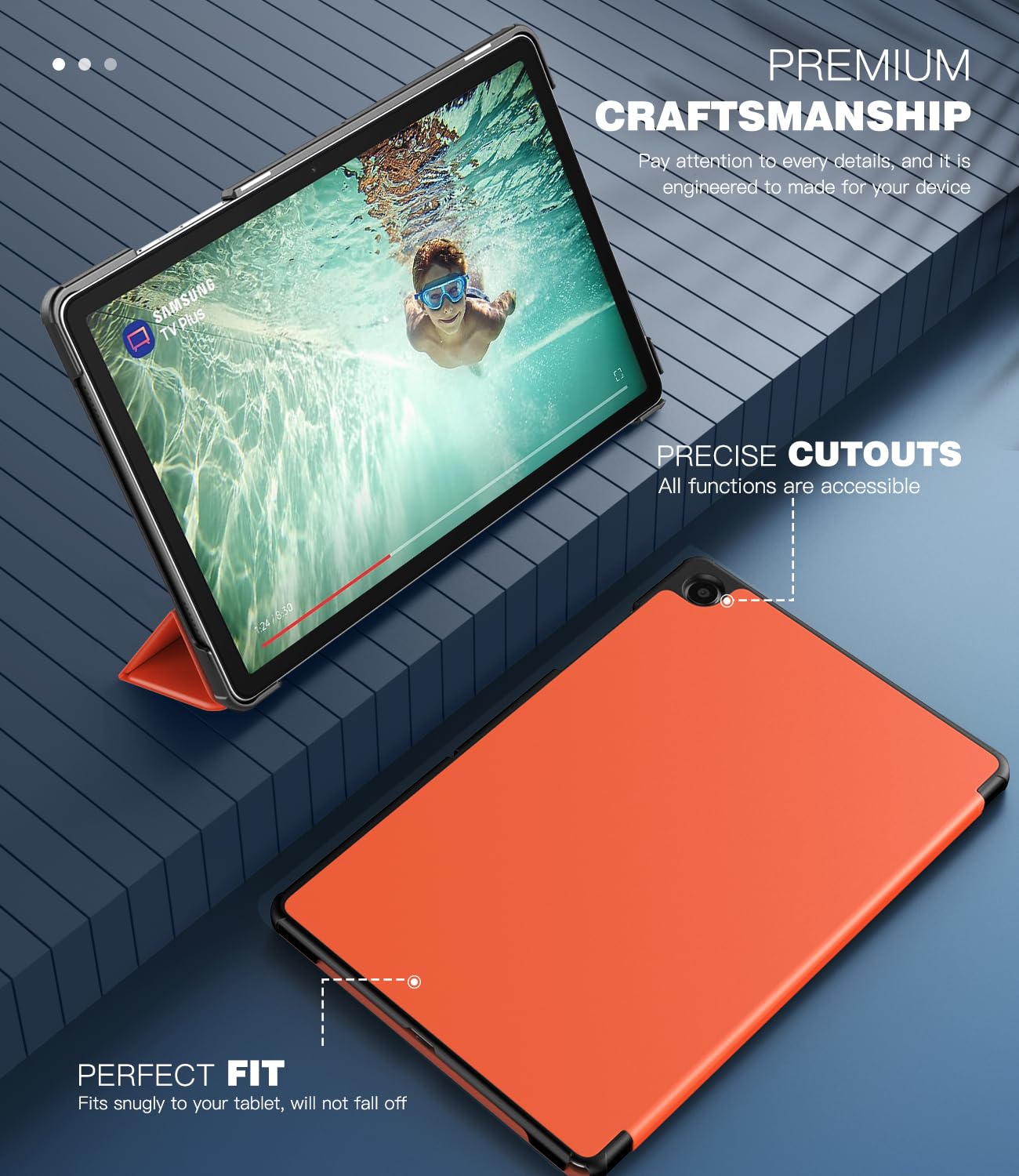 Foto 5 pulgar | Funda Timovo Para Samsung Galaxy Tab A9+ 11'' 2023 Naranja - Venta Internacional.