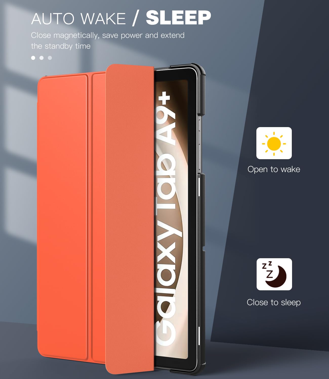 Foto 6 pulgar | Funda Timovo Para Samsung Galaxy Tab A9+ 11'' 2023 Naranja - Venta Internacional.