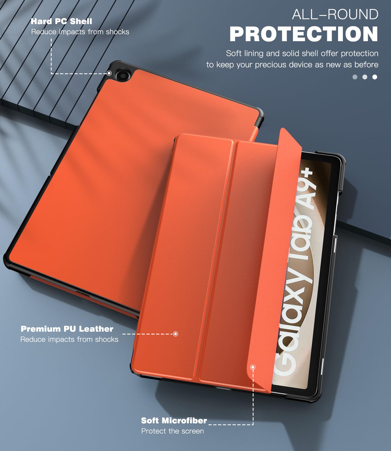 Foto 7 pulgar | Funda Timovo Para Samsung Galaxy Tab A9+ 11'' 2023 Naranja - Venta Internacional.