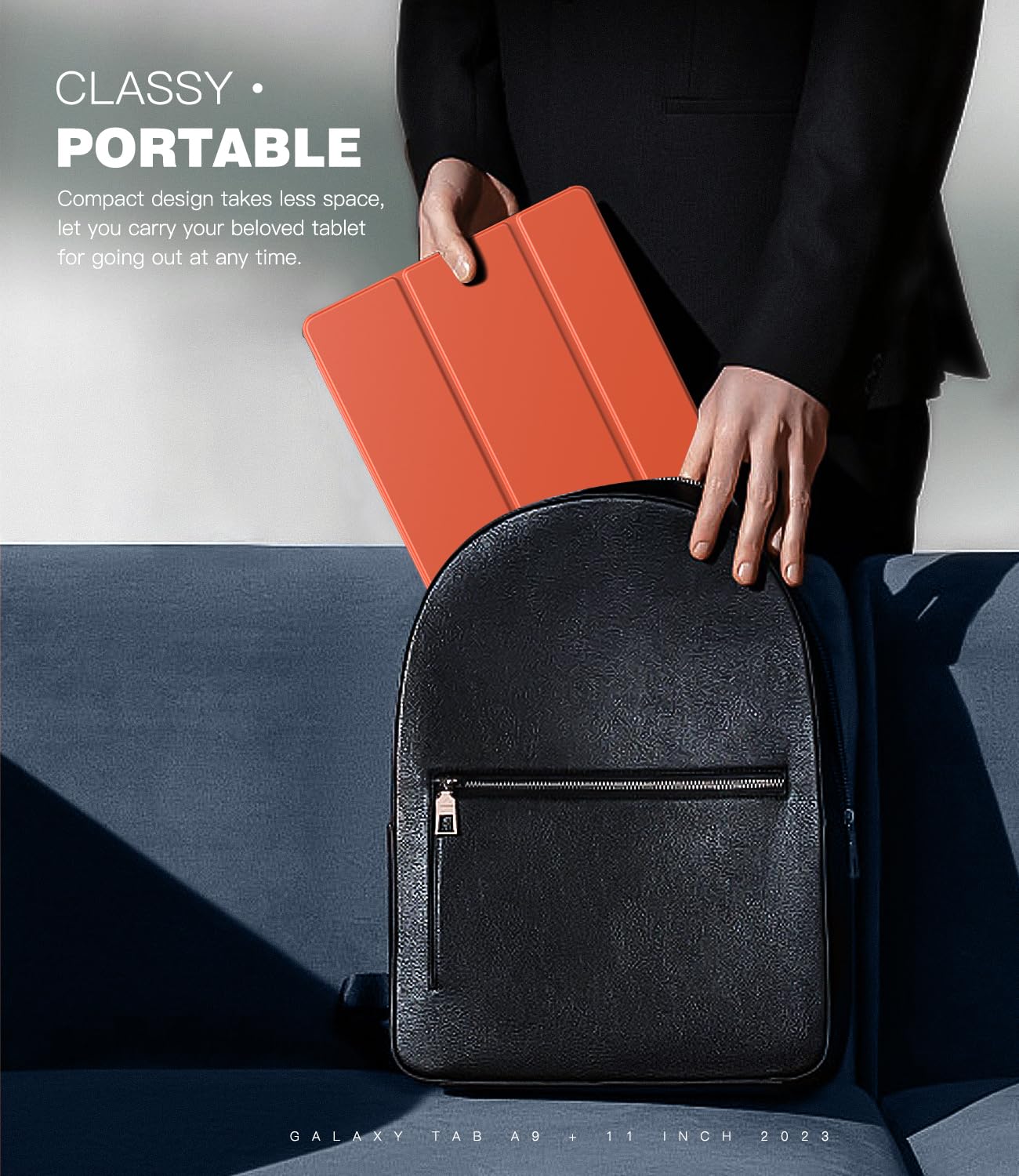Foto 8 pulgar | Funda Timovo Para Samsung Galaxy Tab A9+ 11'' 2023 Naranja - Venta Internacional.