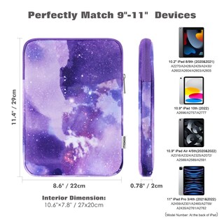 Foto 2 | Funda Para Tablet Moko De 9 A 11 Pulgadas Para Ipad Air/pro 11 Color Morado - Venta Internacional.