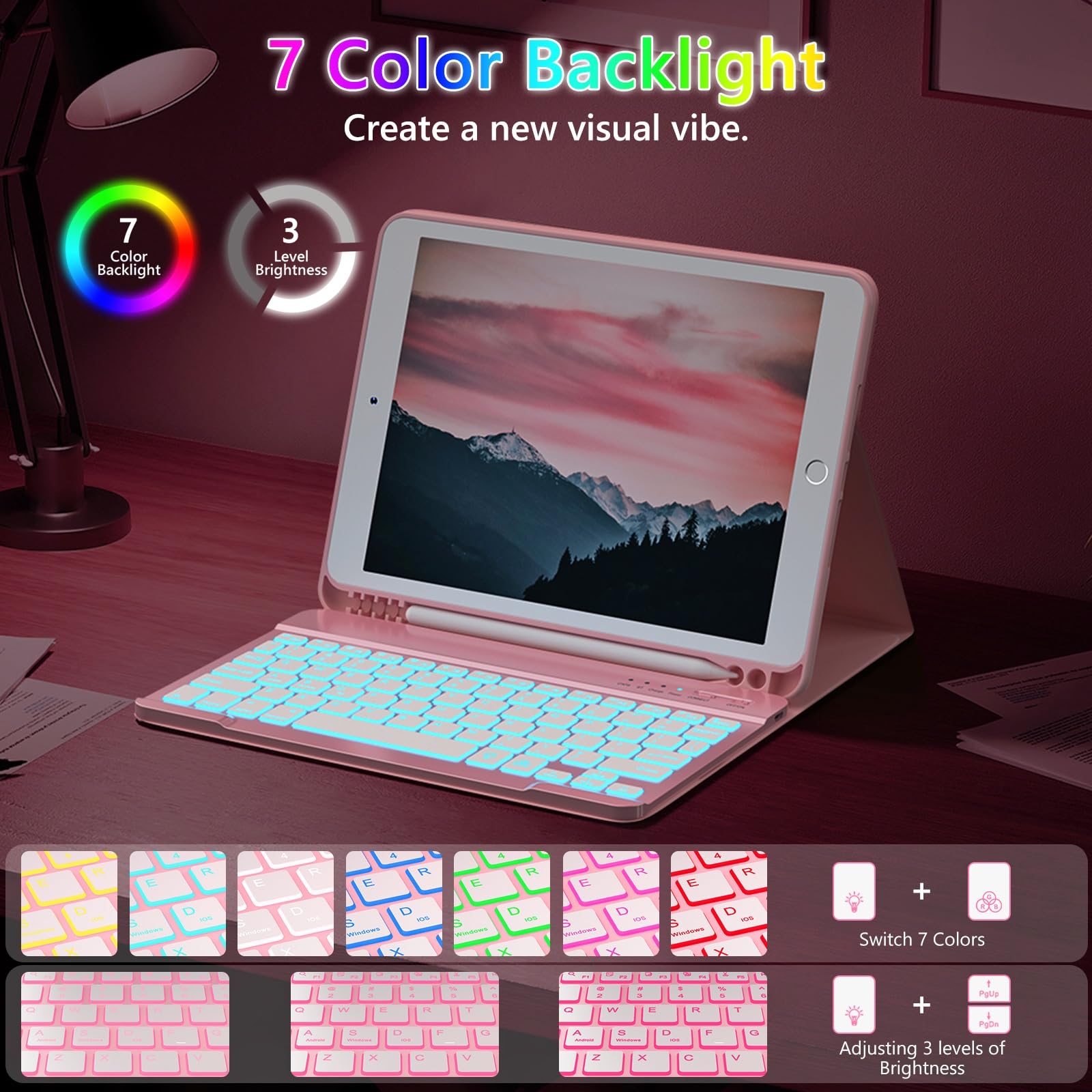 Foto 5 pulgar | Funda Con Teclado Fuwang Para Ipad 9ª  8ª Generación  10 2 Pulgadas - Venta Internacional.