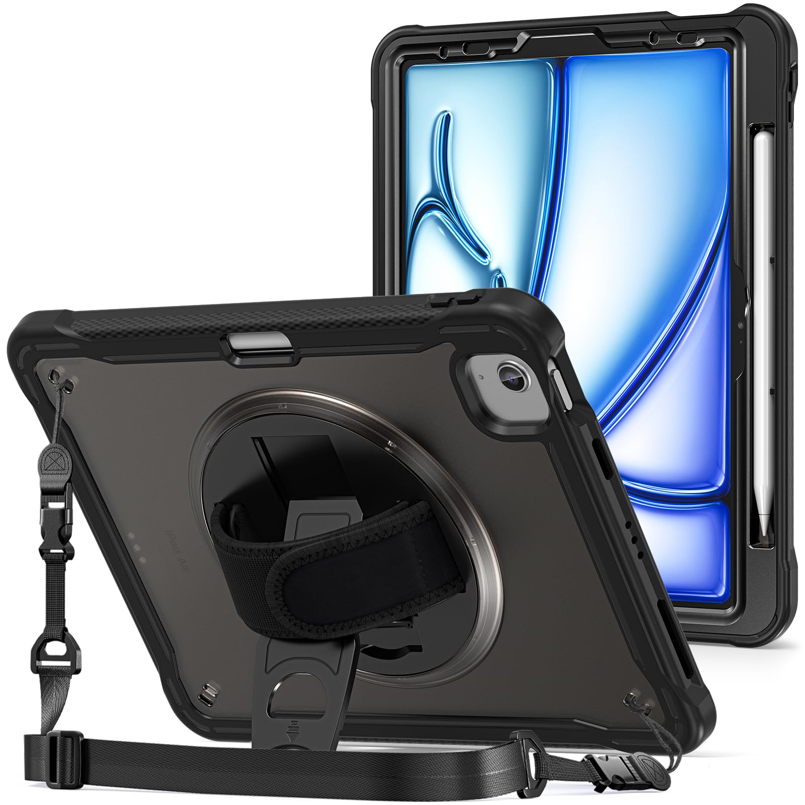 Funda Procase Para Ipad Air De 11 Pulgadas  7.ª Generación (m3) 2025  Color Negro - Venta Internacional.