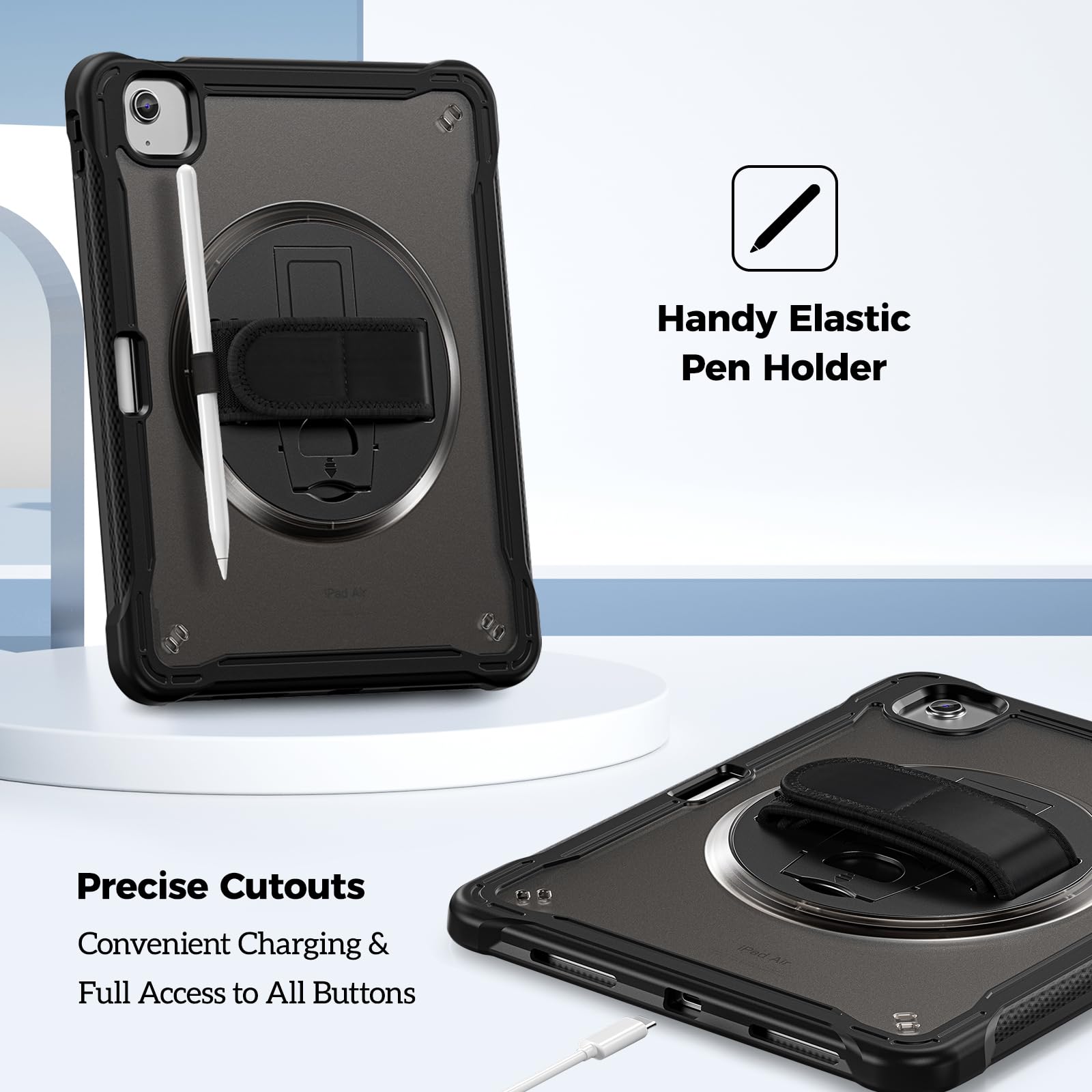 Foto 4 pulgar | Funda Procase Para Ipad Air De 11 Pulgadas  7.ª Generación (m3) 2025  Color Negro - Venta Internacional.