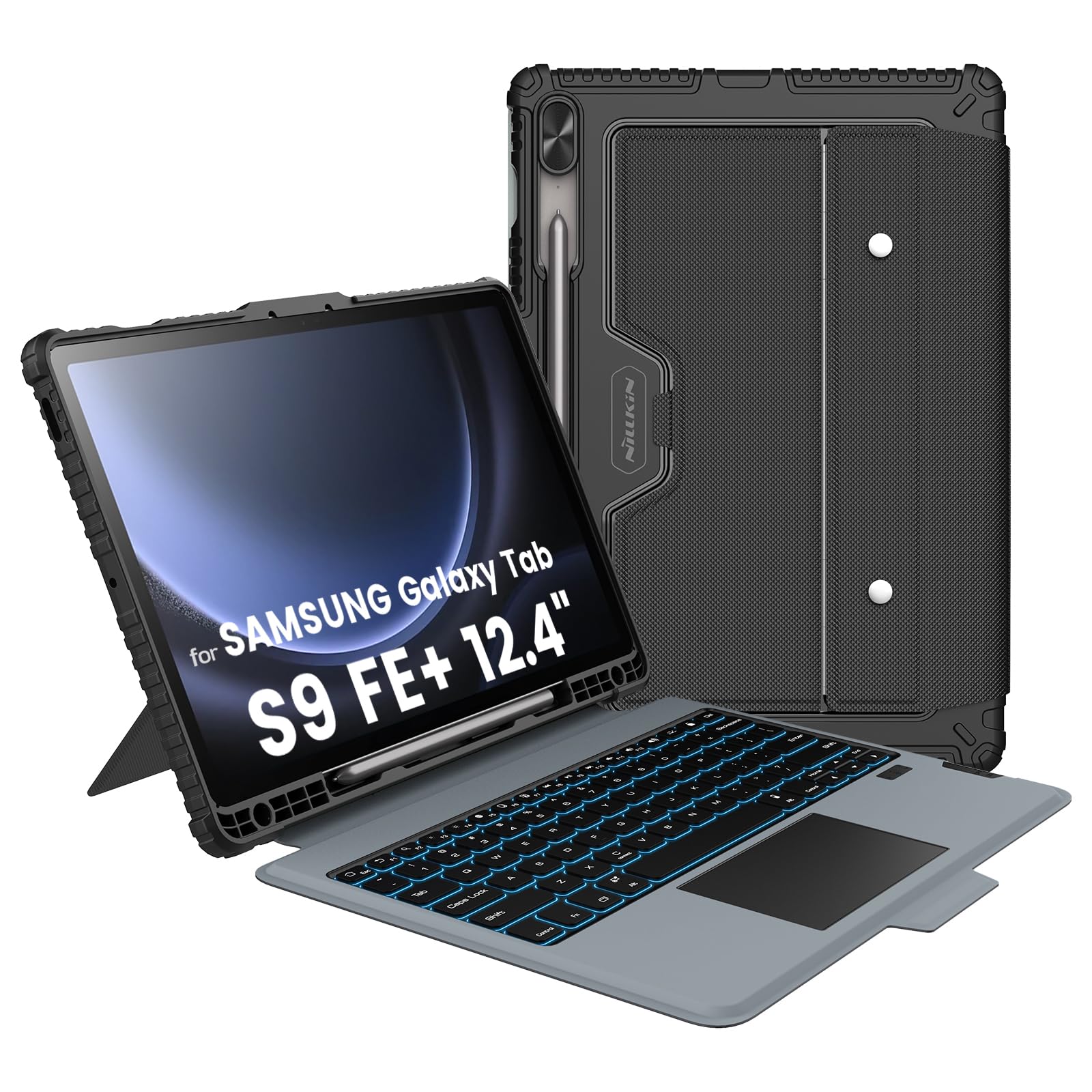Funda De Teclado Nillkin Para Samsung Galaxy Tab S9 Fe+ 12.4 - Venta Internacional.