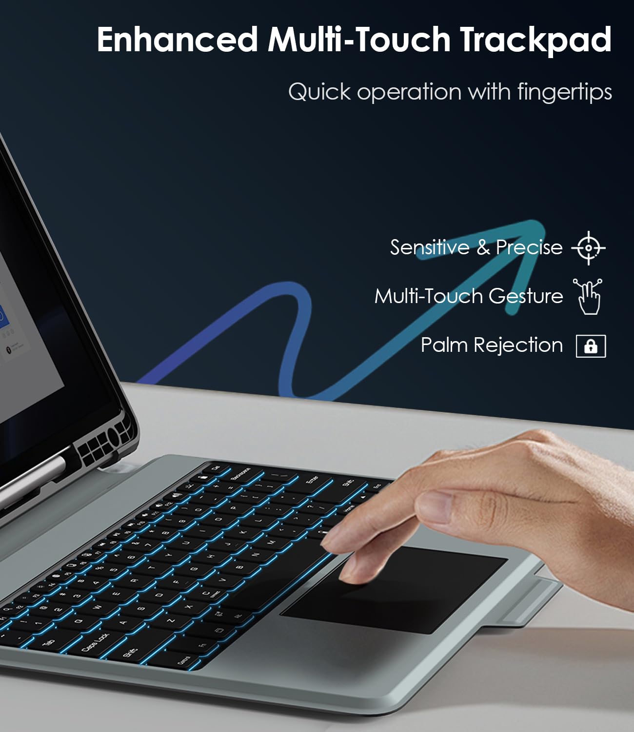 Foto 6 pulgar | Funda De Teclado Nillkin Para Samsung Galaxy Tab S9 Fe+ 12.4 - Venta Internacional.