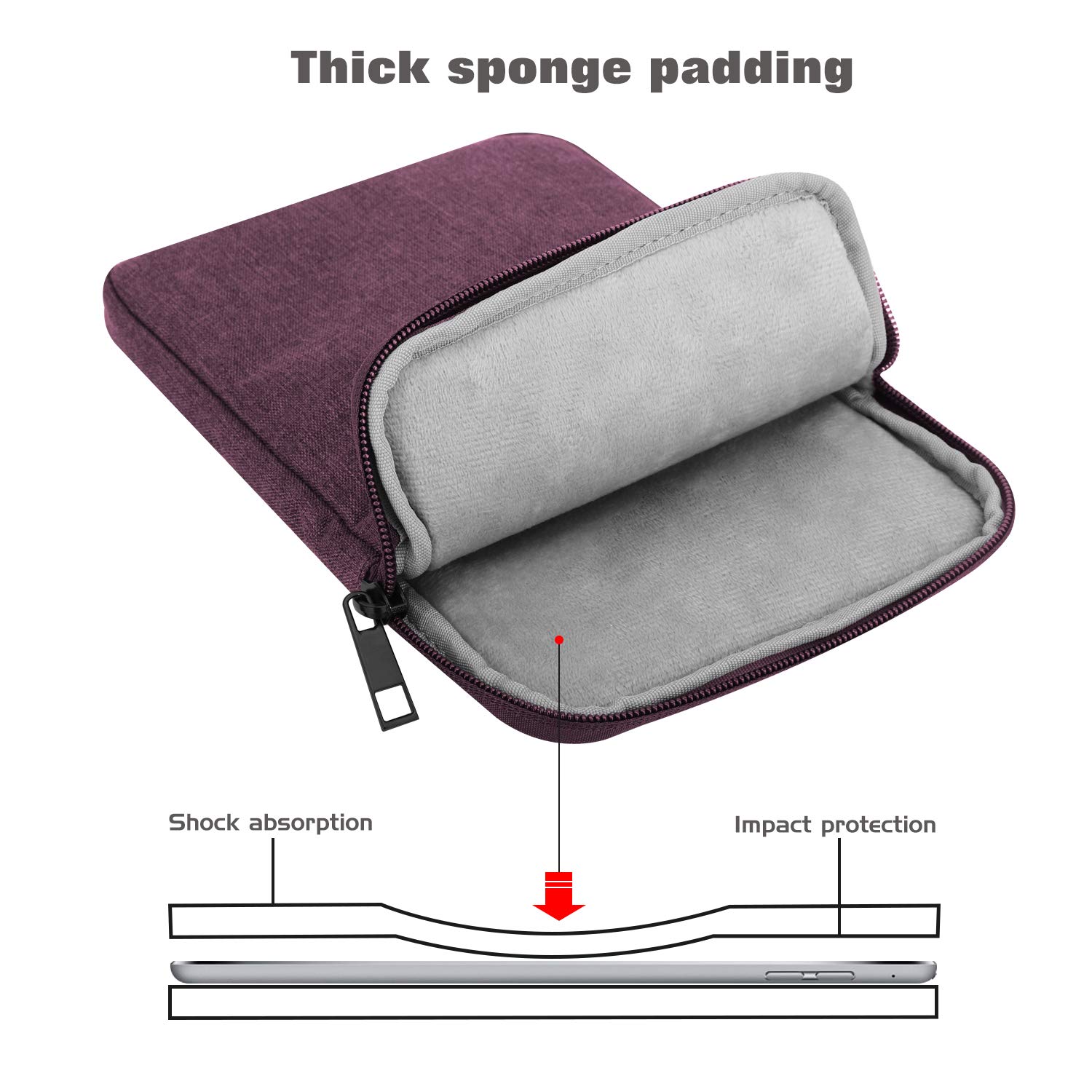Foto 5 pulgar | Funda Para Tablet Moko De 9 A 11 Pulgadas  Color Morado  Para Ipad Air/pro - Venta Internacional.