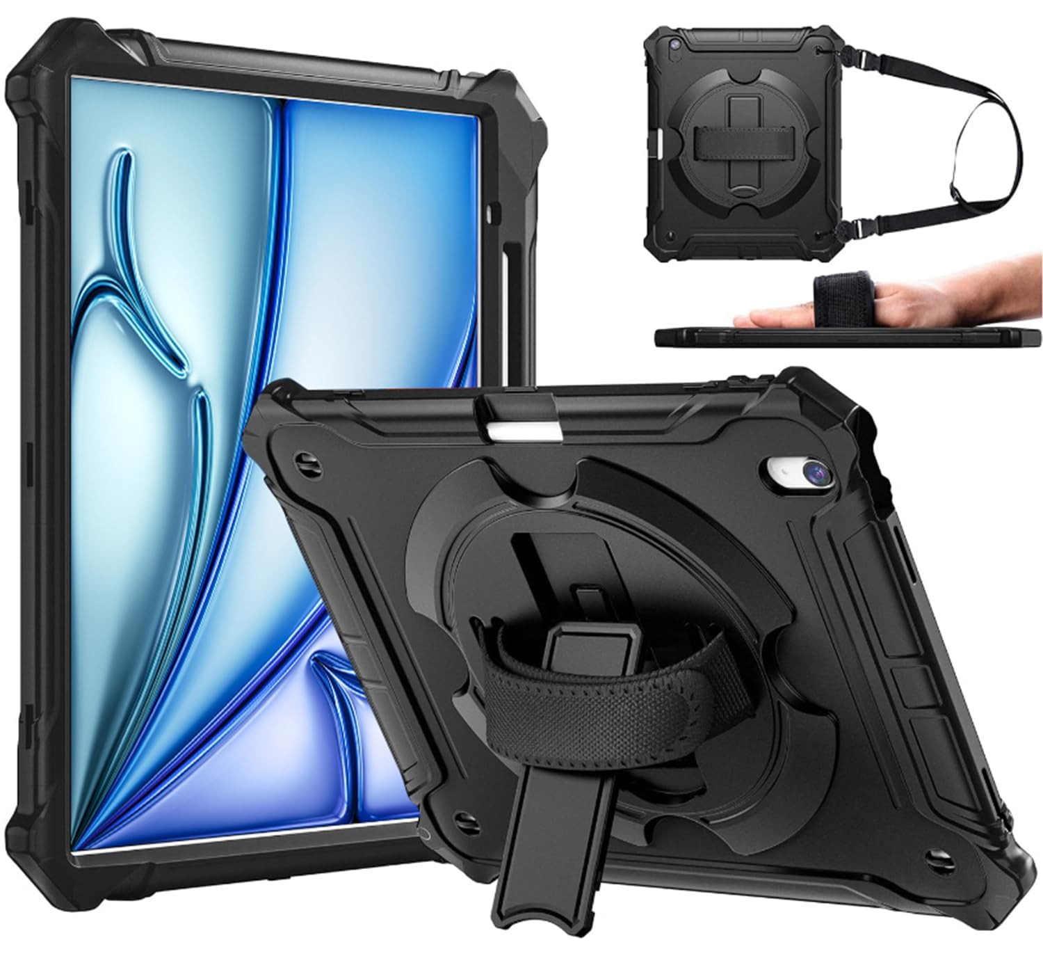 Funda Ztotop Para Ipad Air De 13 Pulgadas (m3 2025/m2 2024)  Color Negro - Venta Internacional.