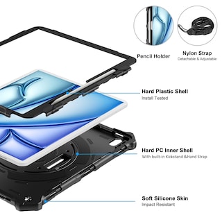 Foto 4 | Funda Ztotop Para Ipad Air De 13 Pulgadas (m3 2025/m2 2024) Color Negro - Venta Internacional.