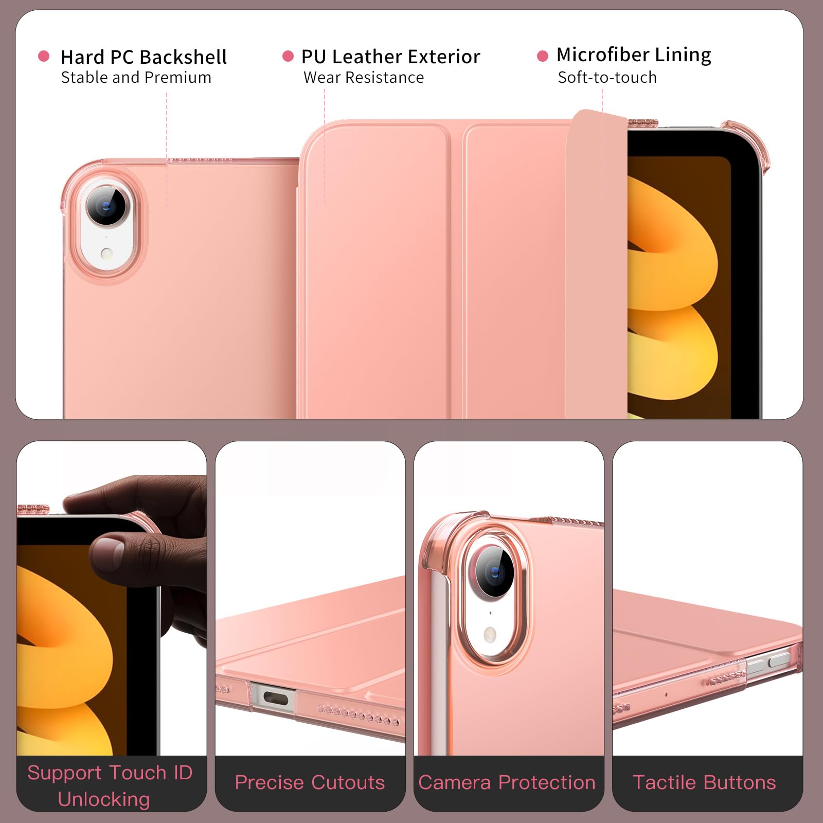 Foto 5 pulgar | Funda Moko Para Ipad Mini 7 (a17 Pro) Y Ipad Mini 6 8 3'' 2024/2021 - Venta Internacional.