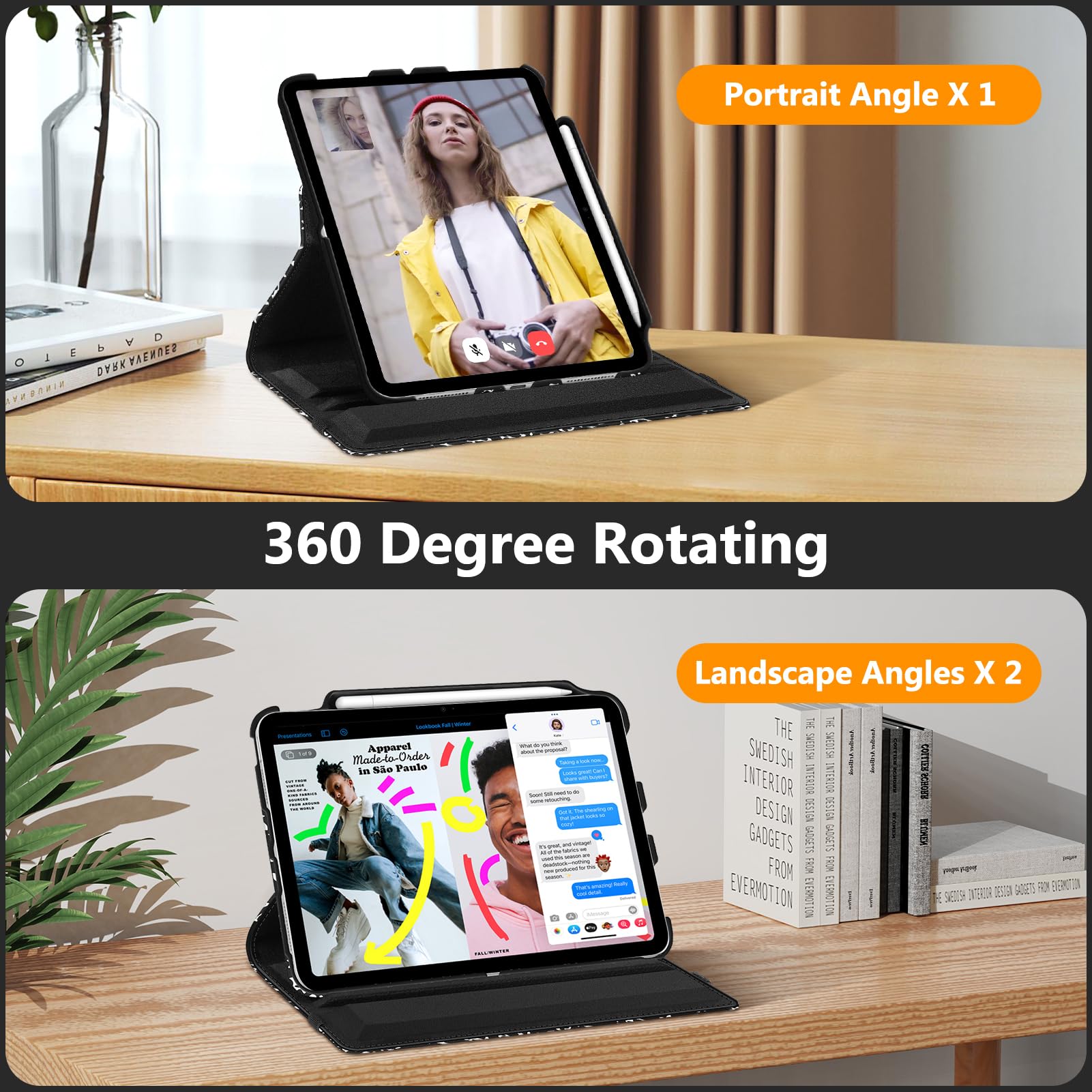Foto 5 pulgar | Funda Giratoria Fintie Para Ipad 11.ª Generación De 11 Pulgadas Con Soporte Para Lápices - Venta Internacional.