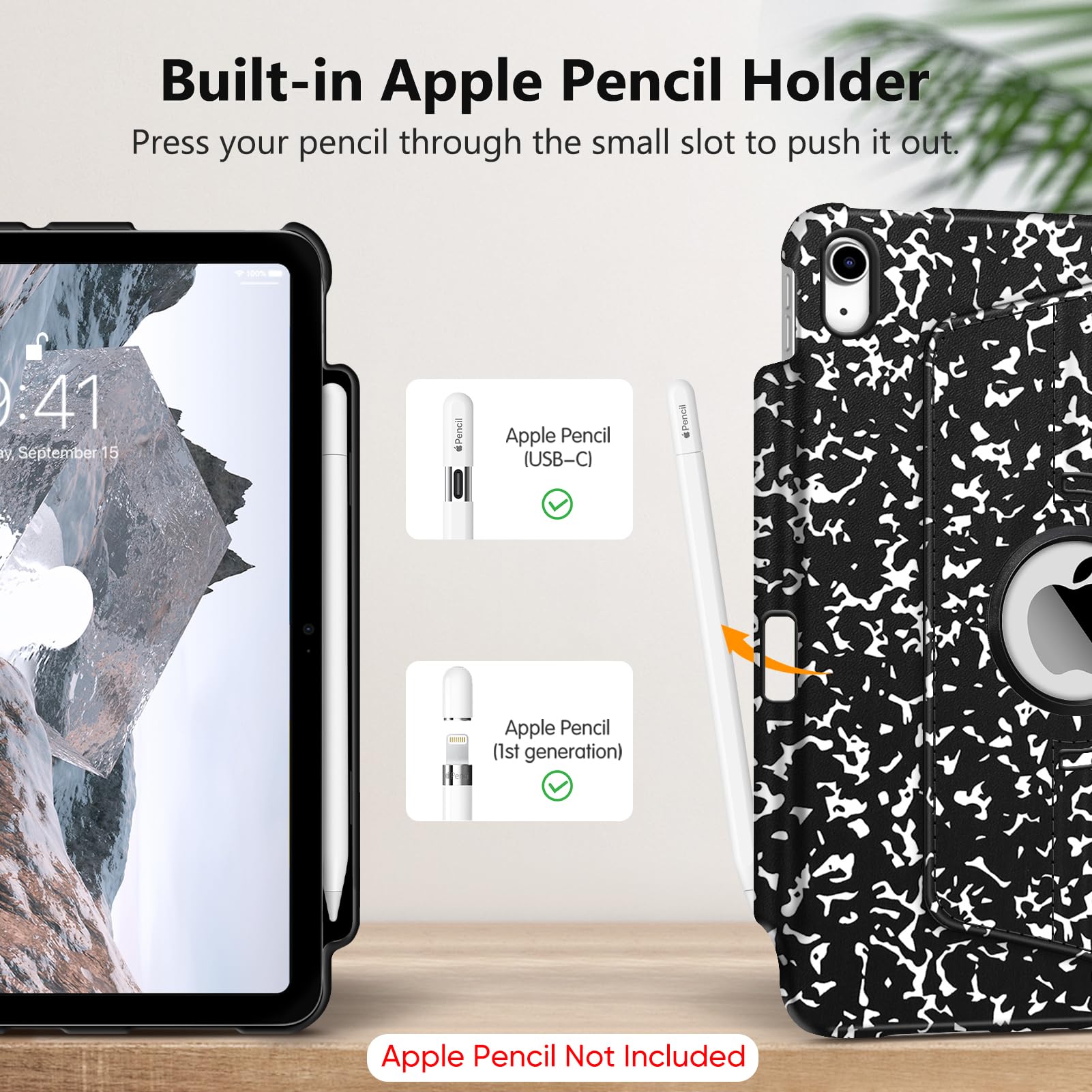 Foto 5 | Funda Giratoria Fintie Para Ipad 11.ª Generación De 11 Pulgadas Con Soporte Para Lápices - Venta Internacional.