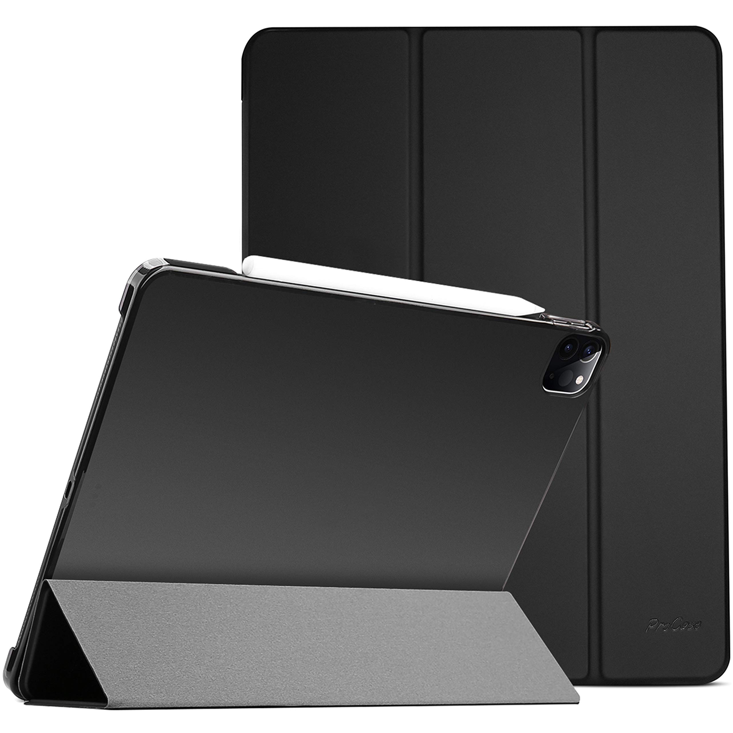 Smart Case Procase Para Ipad Pro 12.9 De 6.ª  5.ª  4.ª Y 3.ª Generación  Color Negro - Venta Internacional.