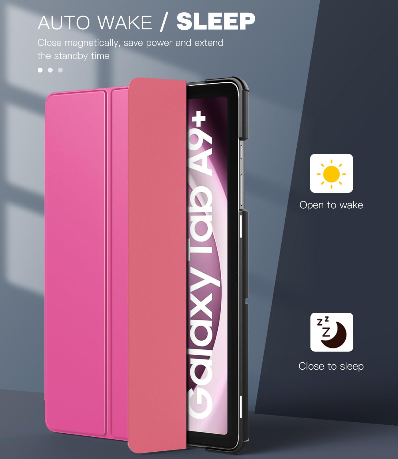 Foto 5 | Funda Timovo Para Samsung Galaxy Tab A9+ 11'' 2023 Begonia Roja - Venta Internacional.