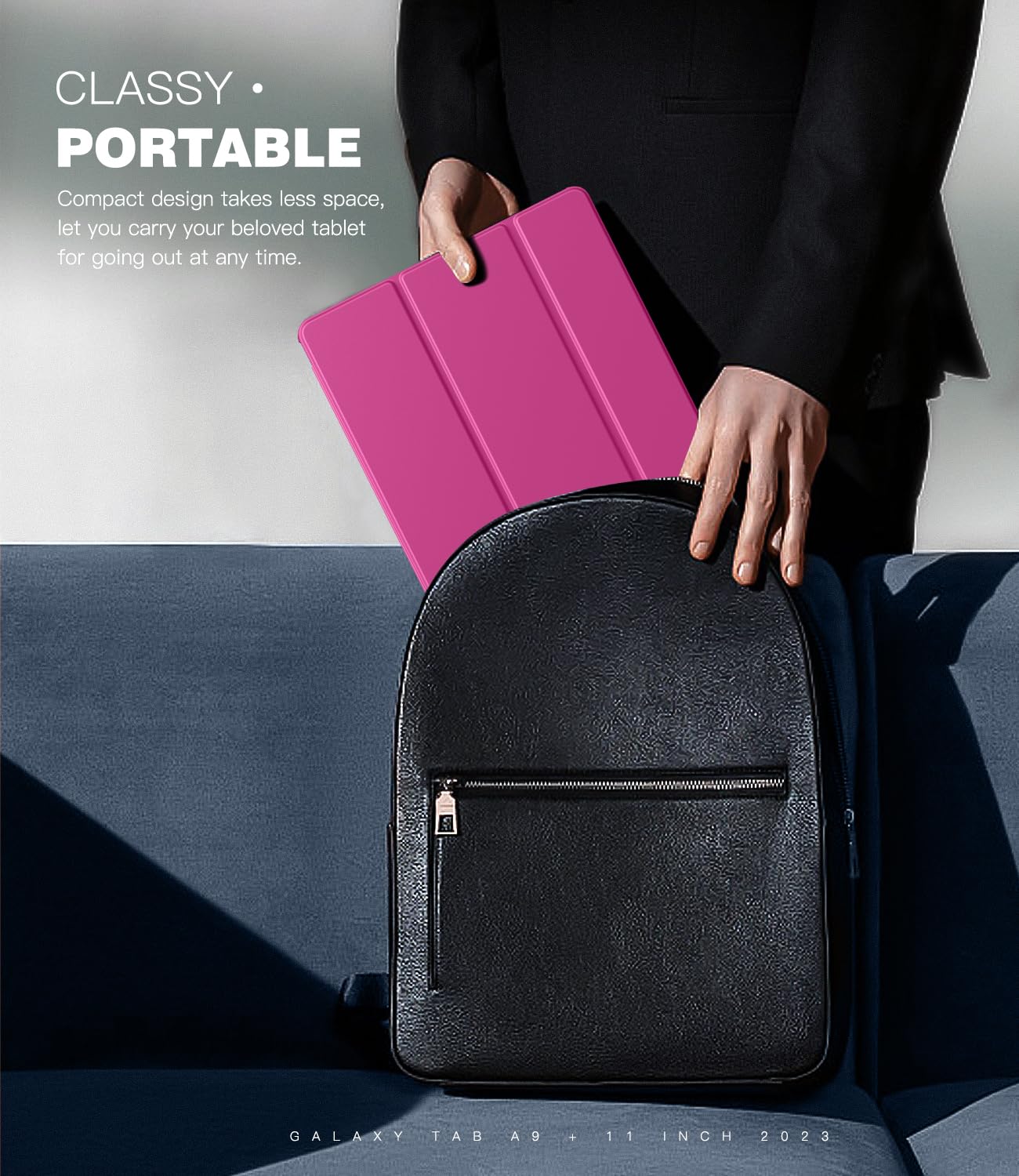 Foto 8 pulgar | Funda Timovo Para Samsung Galaxy Tab A9+ 11'' 2023 Begonia Roja - Venta Internacional.