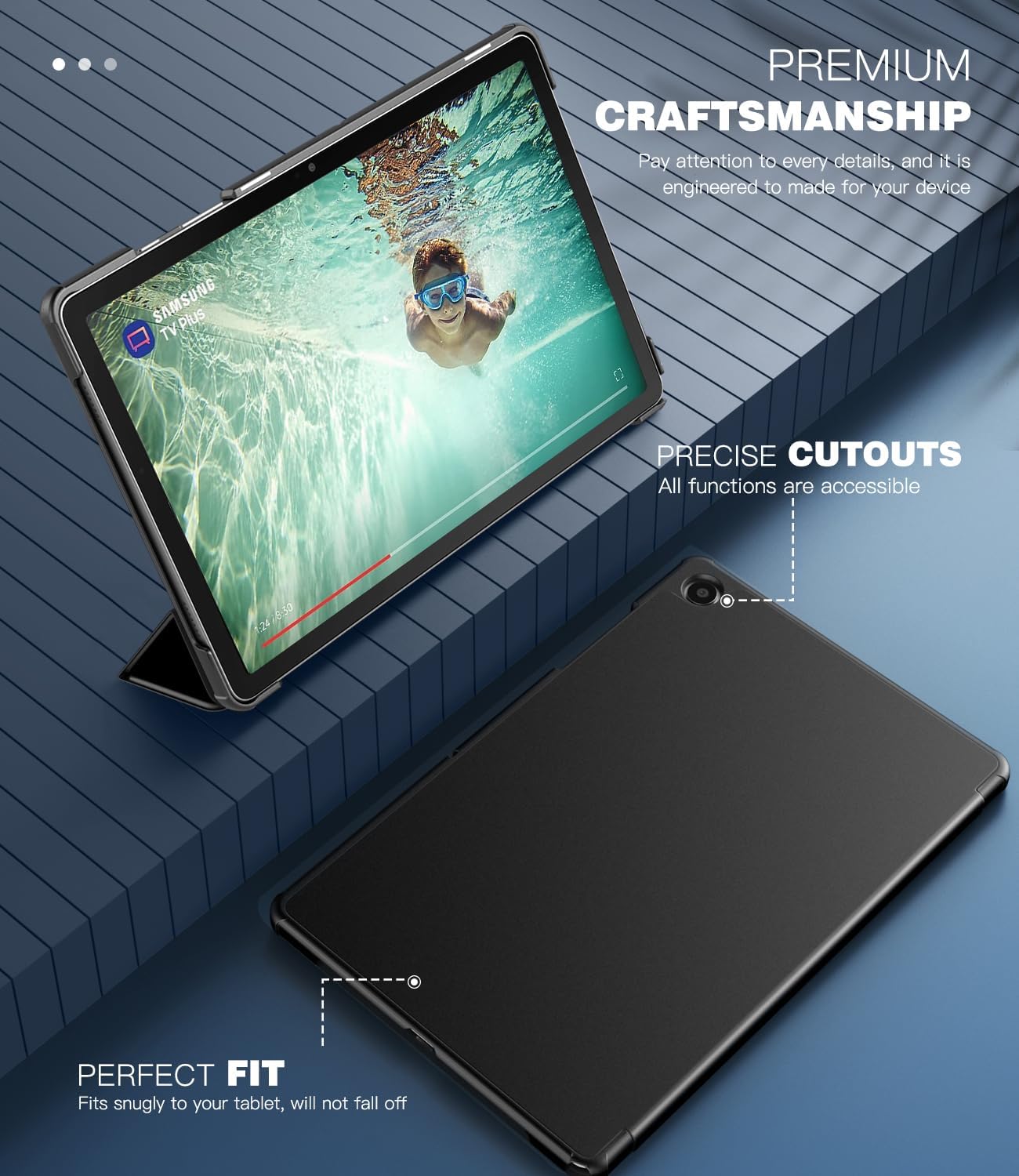Foto 3 | Funda Timovo Para Samsung Galaxy Tab A9+ De 11 Pulgadas 2023  Color Negro - Venta Internacional.