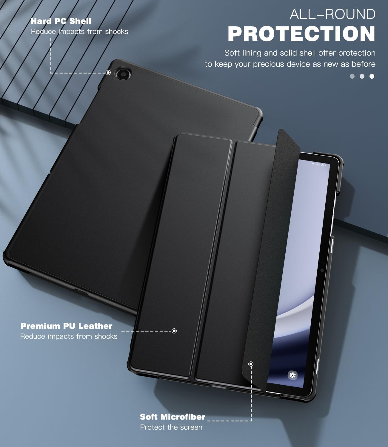 Foto 7 pulgar | Funda Timovo Para Samsung Galaxy Tab A9+ De 11 Pulgadas 2023  Color Negro - Venta Internacional.