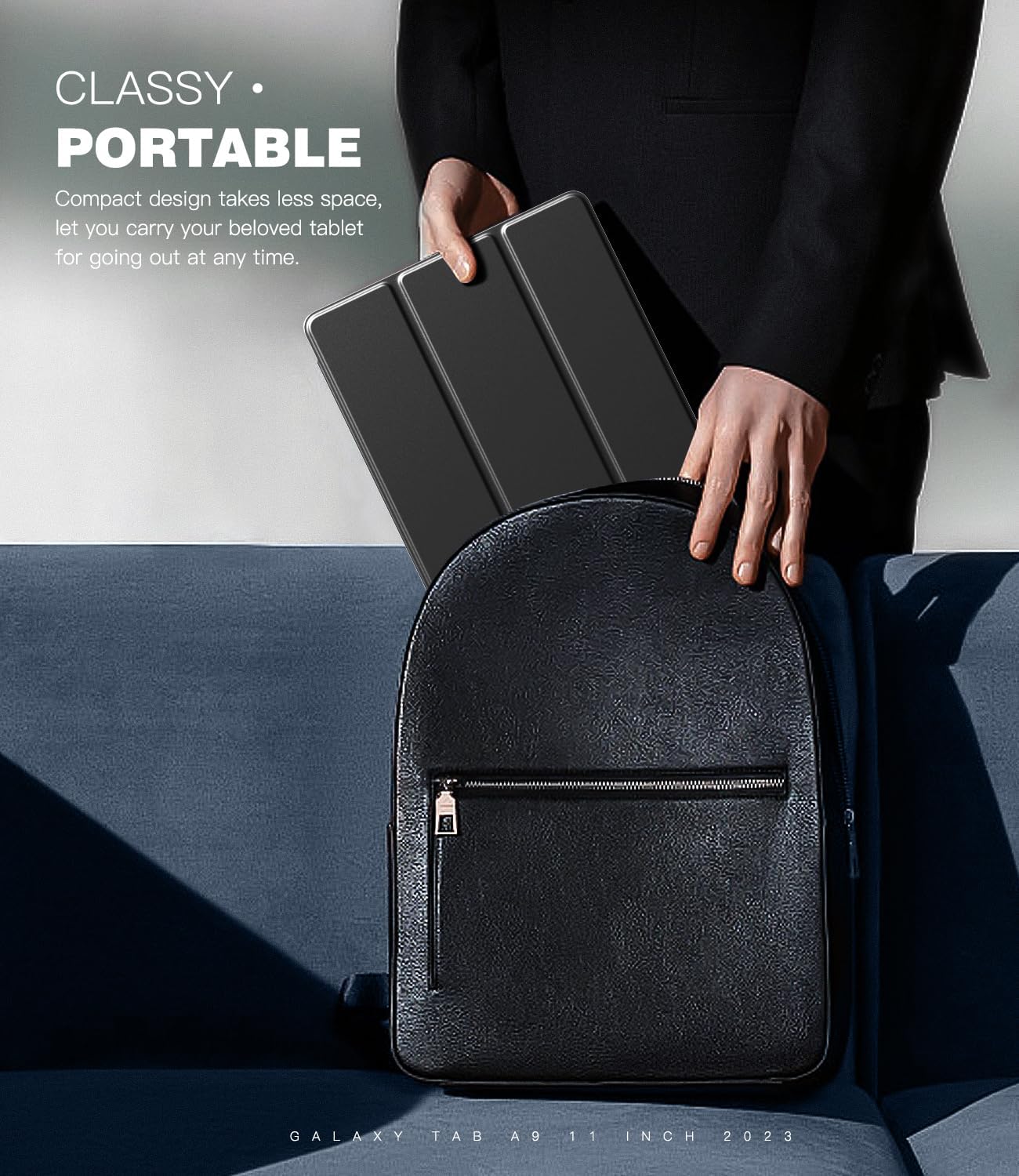 Foto 8 pulgar | Funda Timovo Para Samsung Galaxy Tab A9+ De 11 Pulgadas 2023  Color Negro - Venta Internacional.