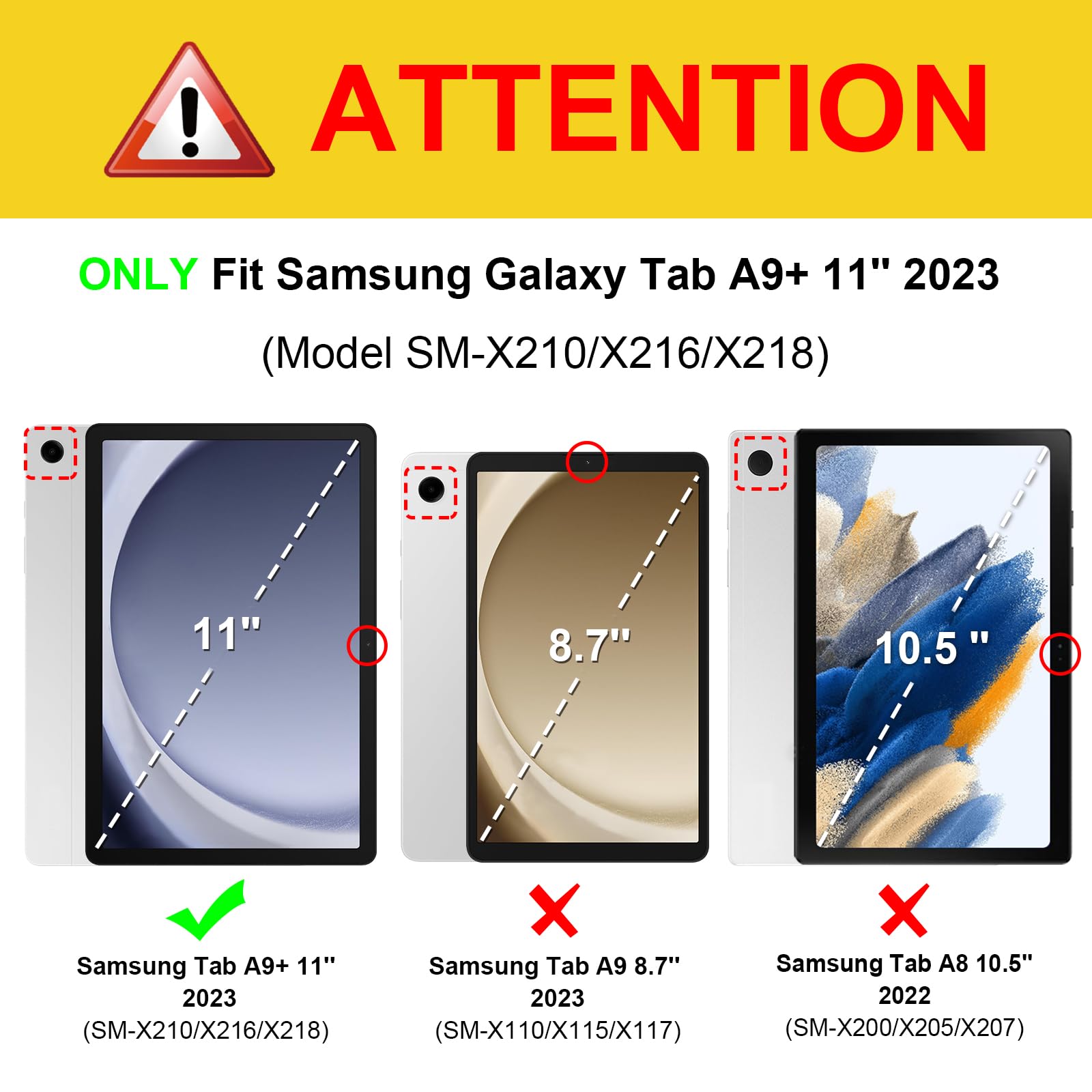 Foto 2 | Funda Con Teclado Fintie Para Samsung Galaxy Tab A9+ 11'' 2023 - Venta Internacional.