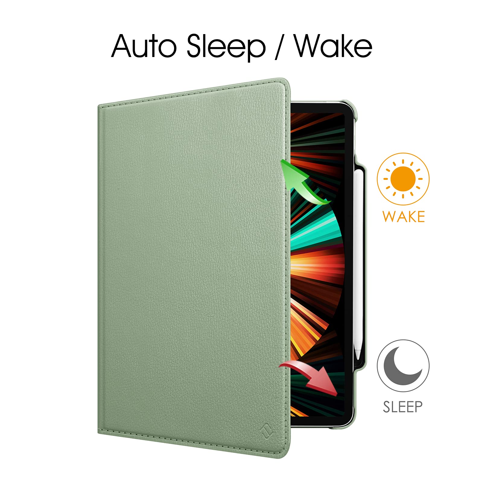 Foto 3 | Funda Giratoria Fintie Para Ipad Pro 12.9 6.ª Generación De 2022 Con Lápiz - Venta Internacional.