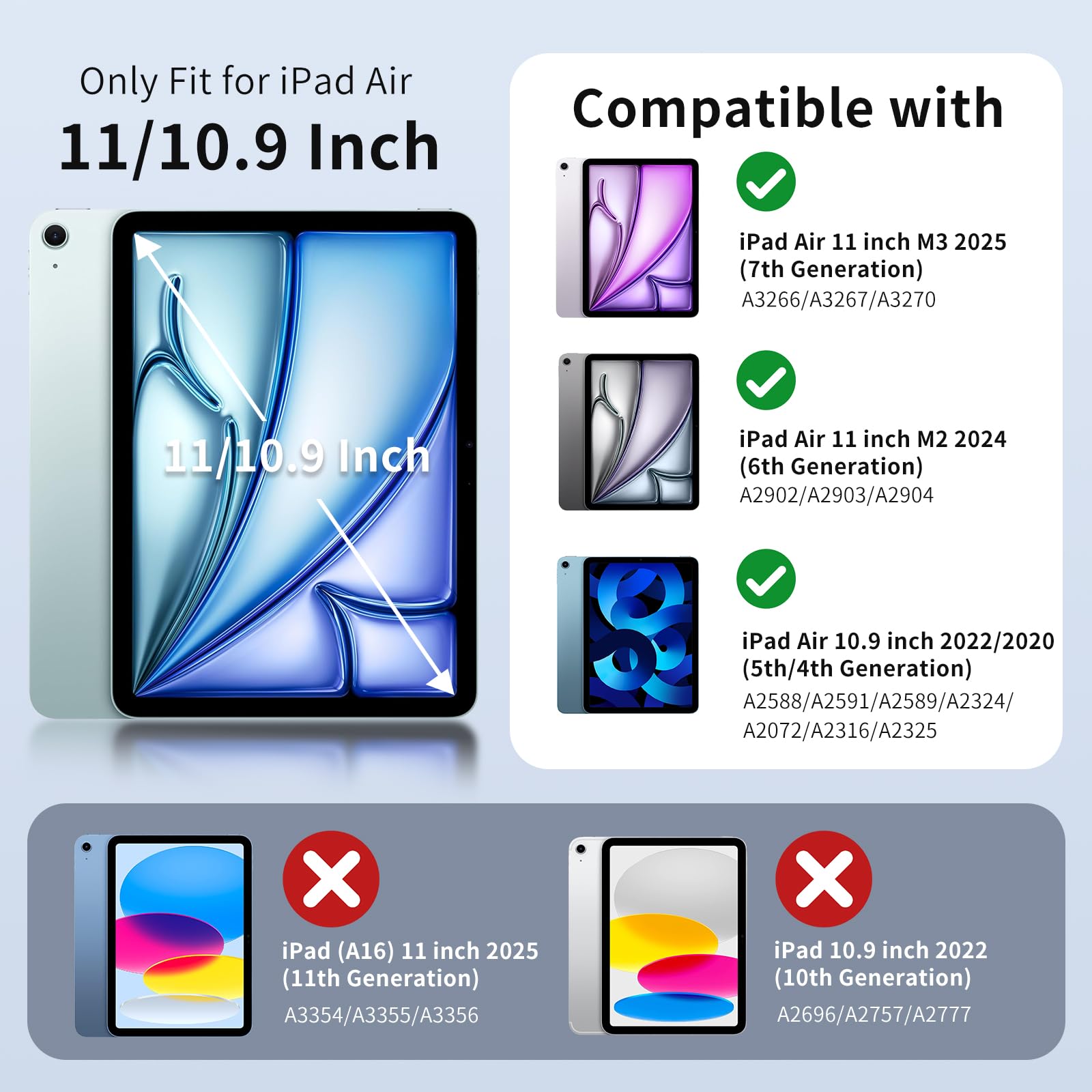 Foto 3 pulgar | Funda Moko Para Ipad Air De 11 Pulgadas M3/m2 2025/2024  Air De 5.ª Y 4.ª Generación - Venta Internacional.