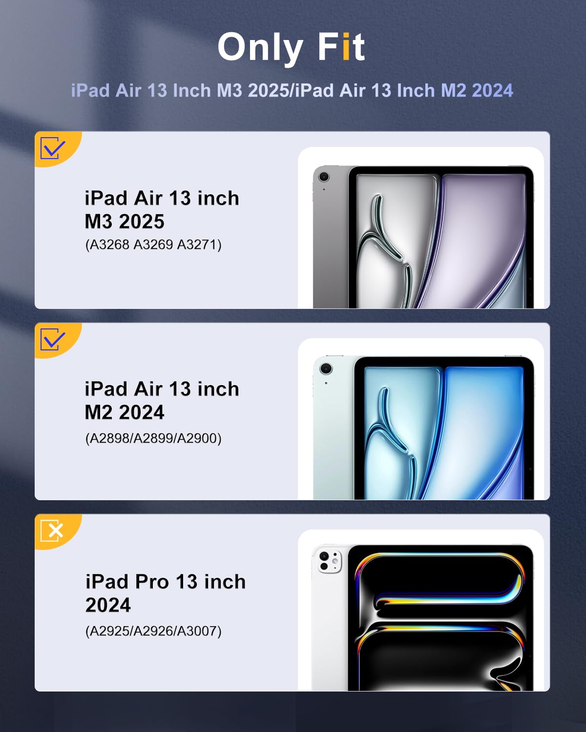 Foto 3 pulgar | Funda Timovo Para Ipad Air De 13 Pulgadas (m3/m2-2025/2024) Con Soporte Para Lápices - Venta Internacional.
