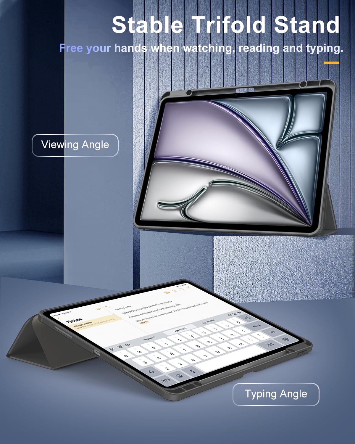 Foto 5 pulgar | Funda Timovo Para Ipad Air De 13 Pulgadas (m3/m2-2025/2024) Con Soporte Para Lápices - Venta Internacional.
