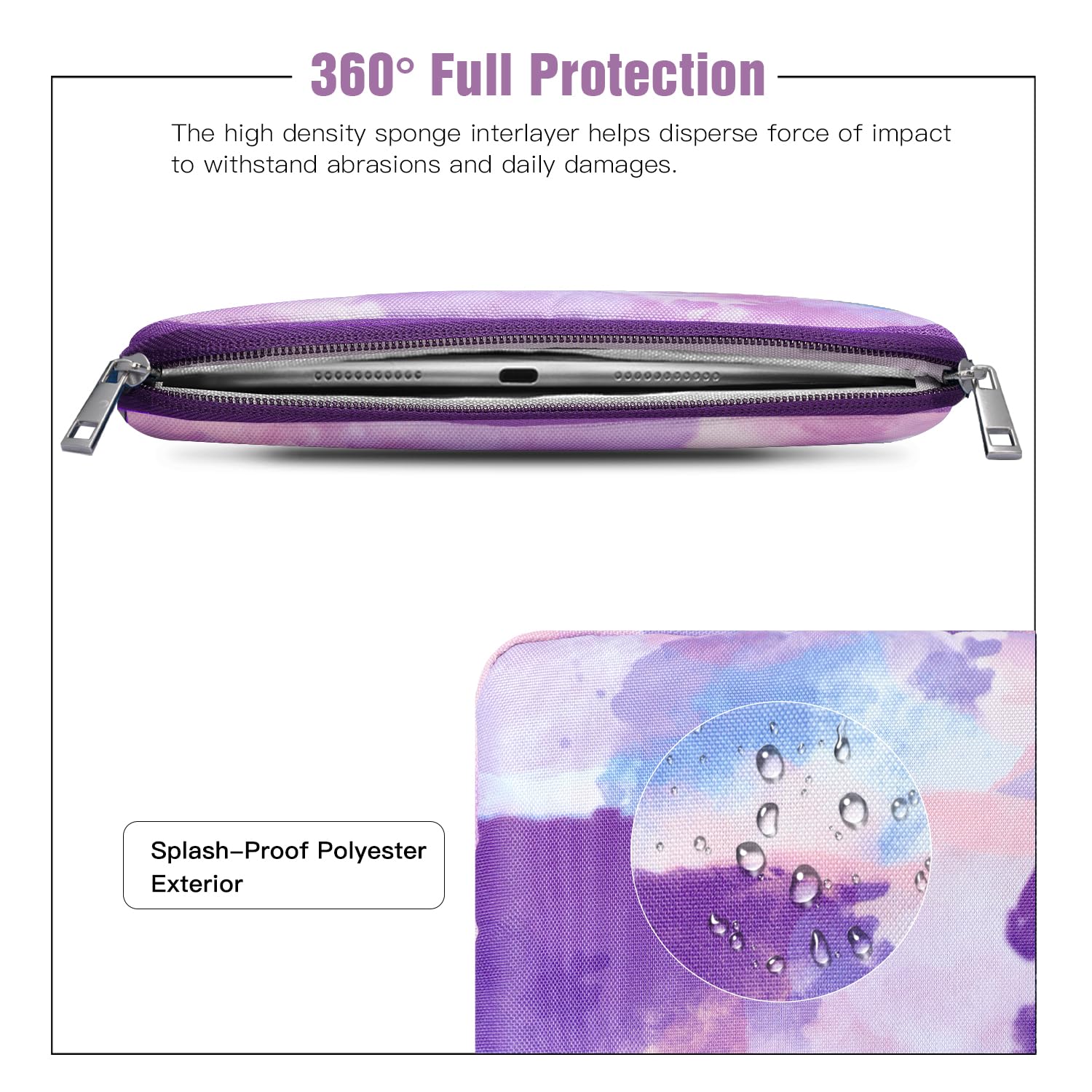 Foto 4 | Funda Para Tablet Timovo De 9 A 11 Pulgadas Para Ipad 11 A16 2025  Color Morado - Venta Internacional.