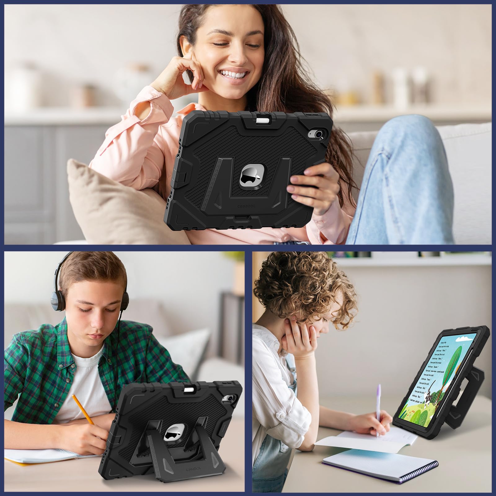 Foto 8 pulgar | Funda Fintie  Apta Para Niños  Para Ipad 11.ª Generación De 11 Pulgadas  Color Negro - Venta Internacional.