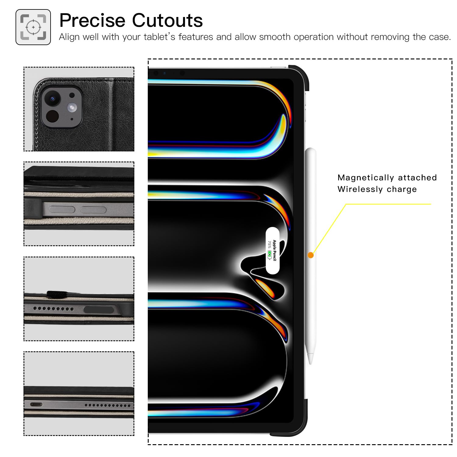 Foto 7 pulgar | Funda Ztotopcases Para Ipad Pro 12.9 De 6ª  5ª  4ª Y 3ª Generación  Color Negro - Venta Internacional.