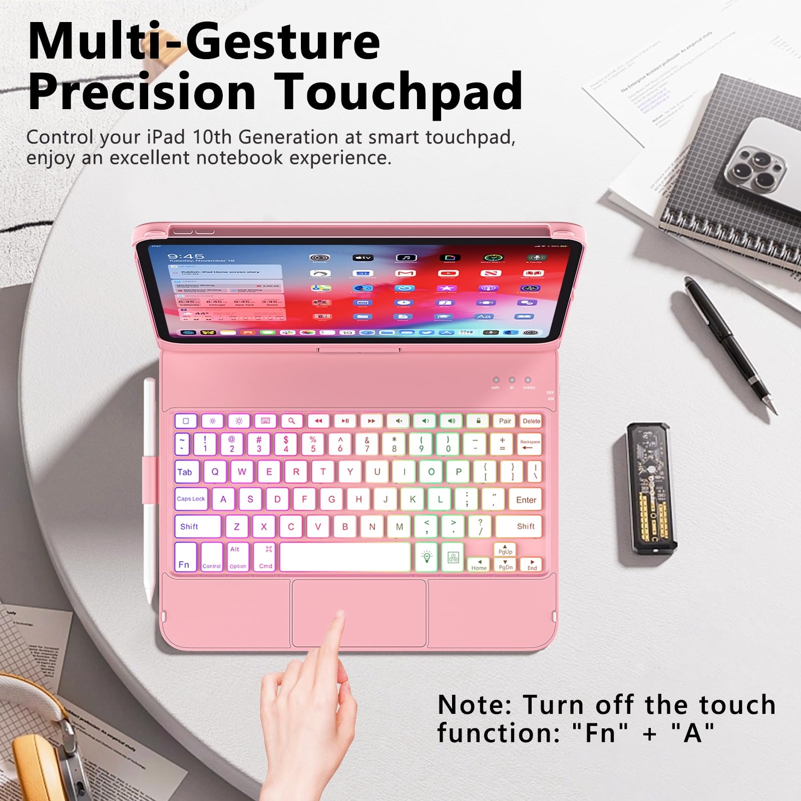 Foto 4 pulgar | Funda Con Teclado Fuwang Touch Para Ipad 11.ª Generación  11.ª Generación  10.9 Pulgadas - Venta Internacional.