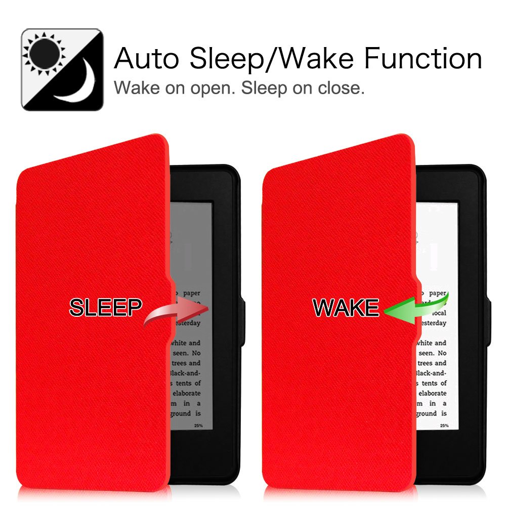 Foto 3 pulgar | Funda Fintie Slimshell Para Kindle Paperwhite 2012-2017  Color Rojo - Venta Internacional.