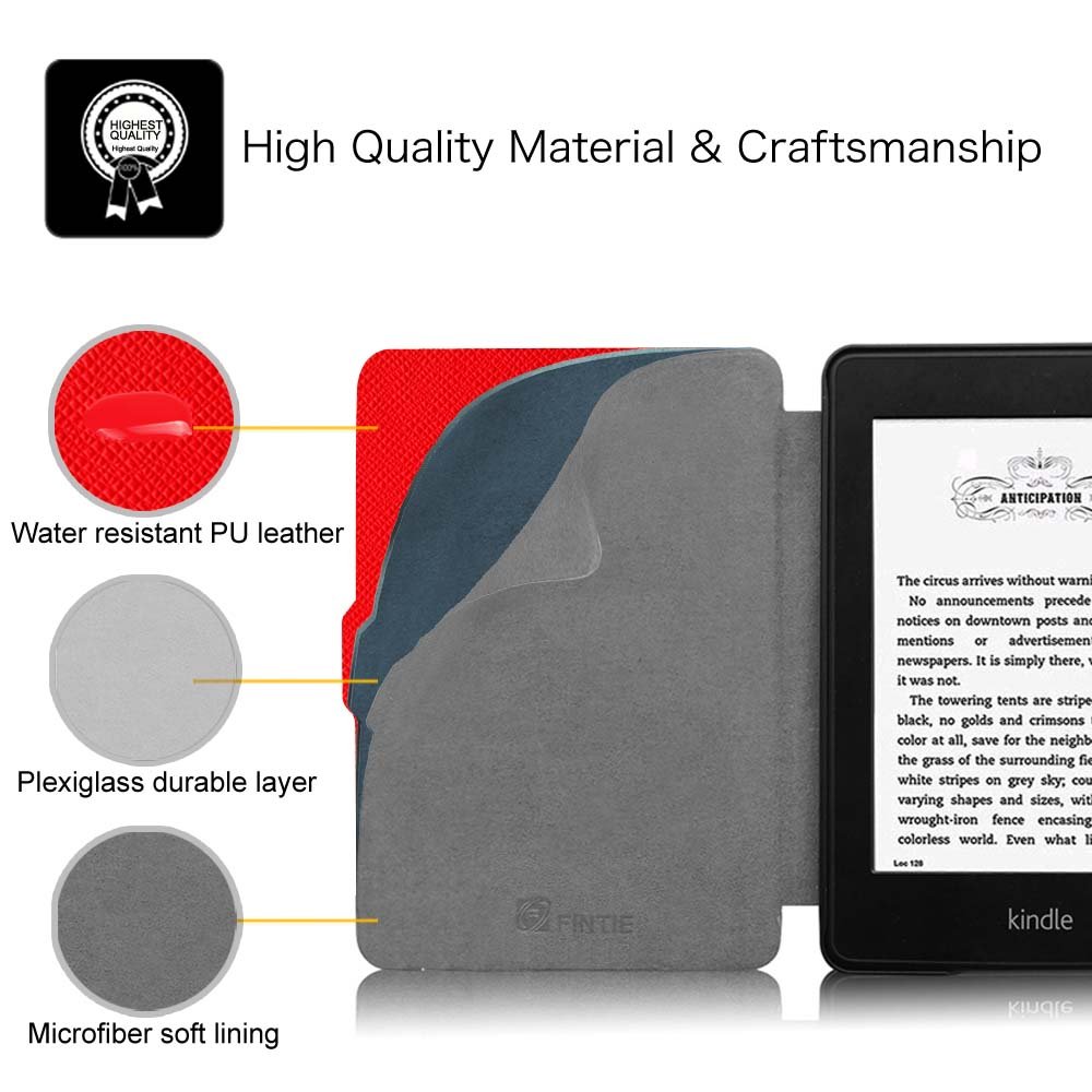 Foto 4 pulgar | Funda Fintie Slimshell Para Kindle Paperwhite 2012-2017  Color Rojo - Venta Internacional.