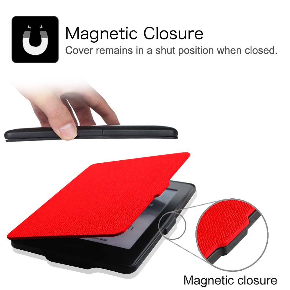 Foto 5 pulgar | Funda Fintie Slimshell Para Kindle Paperwhite 2012-2017  Color Rojo - Venta Internacional.