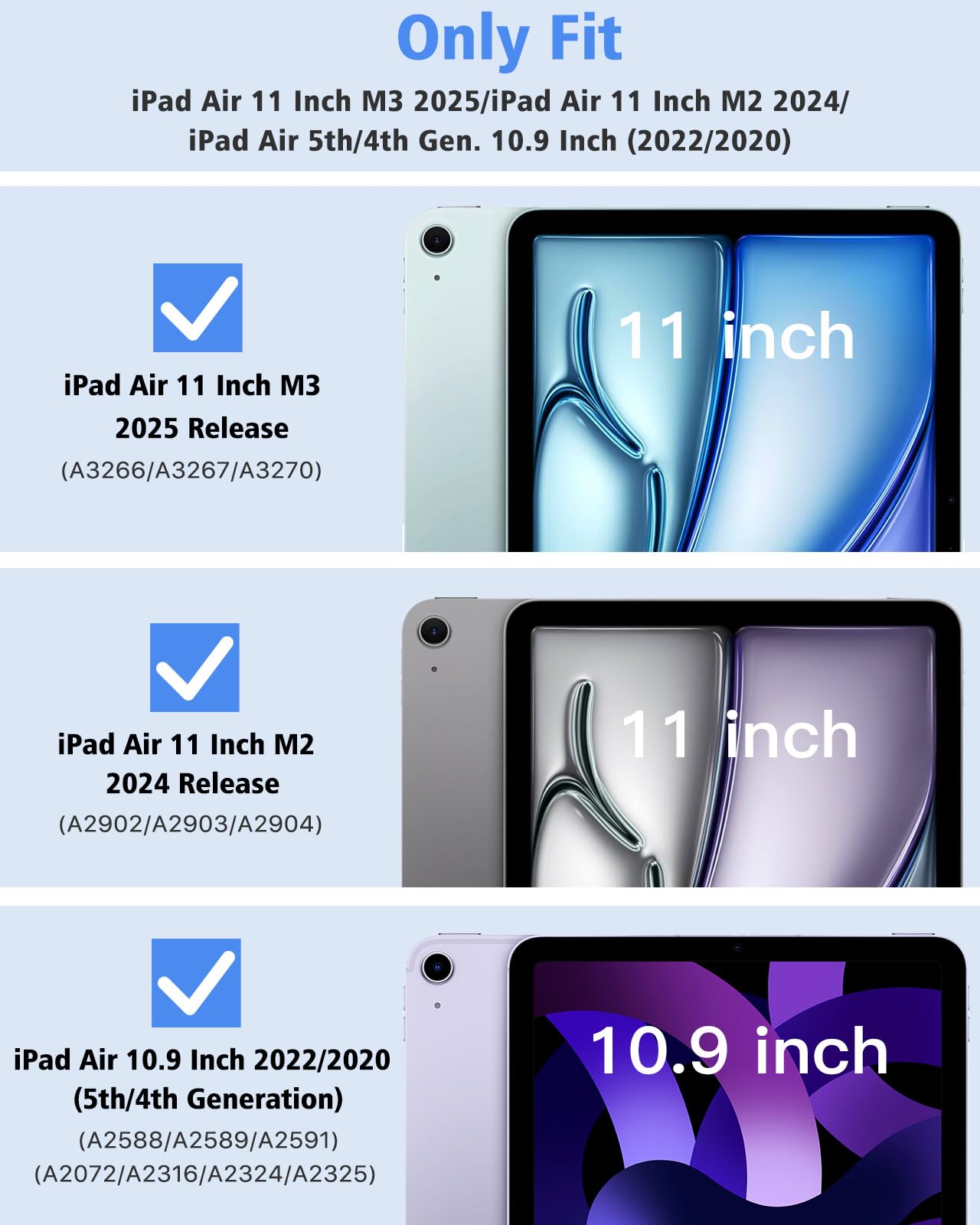 Foto 3 pulgar | Funda Para Ipad Air De 11 Pulgadas Timovo  Azul Marino Oscuro Translúcido - Venta Internacional.
