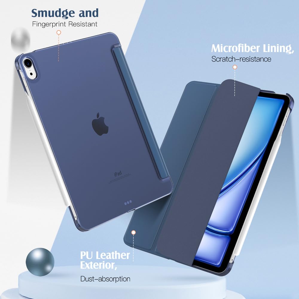 Foto 5 pulgar | Funda Para Ipad Air De 11 Pulgadas Timovo  Azul Marino Oscuro Translúcido - Venta Internacional.