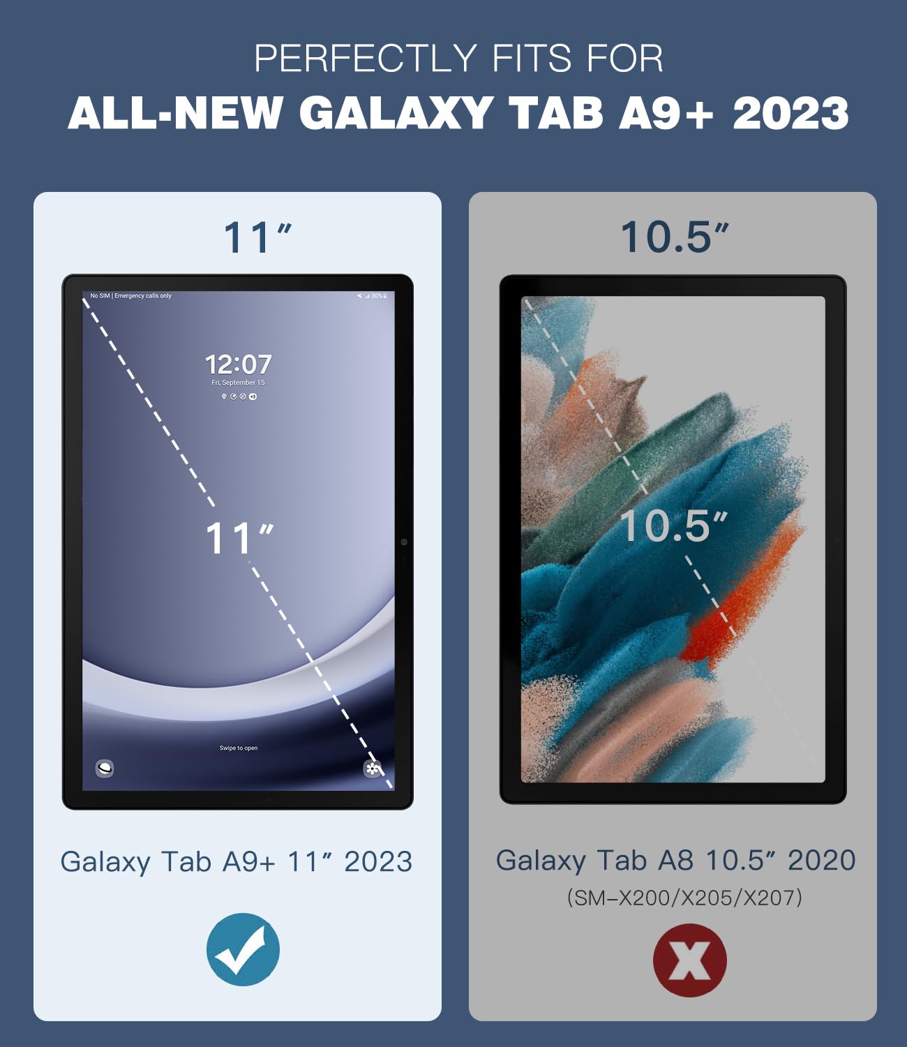 Foto 3 pulgar | Funda Timovo Para Samsung Galaxy Tab A9+ 11'' 2023 Turquesa - Venta Internacional.