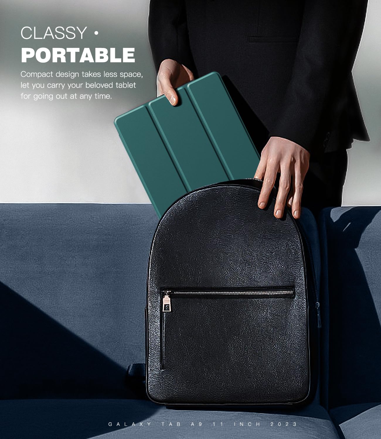 Foto 8 pulgar | Funda Timovo Para Samsung Galaxy Tab A9+ 11'' 2023 Turquesa - Venta Internacional.