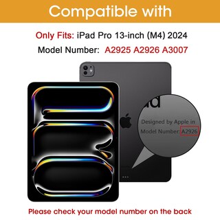Foto 2 | Funda Procase Para Ipad Pro 13 (m4) 2024 Con Funda Inteligente Negra - Venta Internacional.