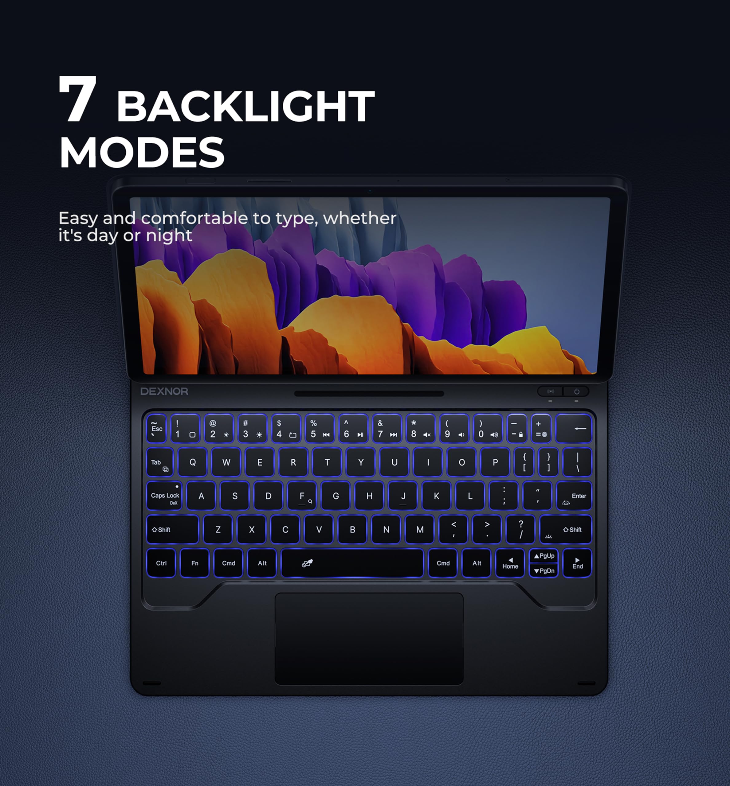 Foto 5 pulgar | Funda Con Teclado Para Samsung Galaxy Tab S8/s7 11'' - Negro - Venta Internacional.