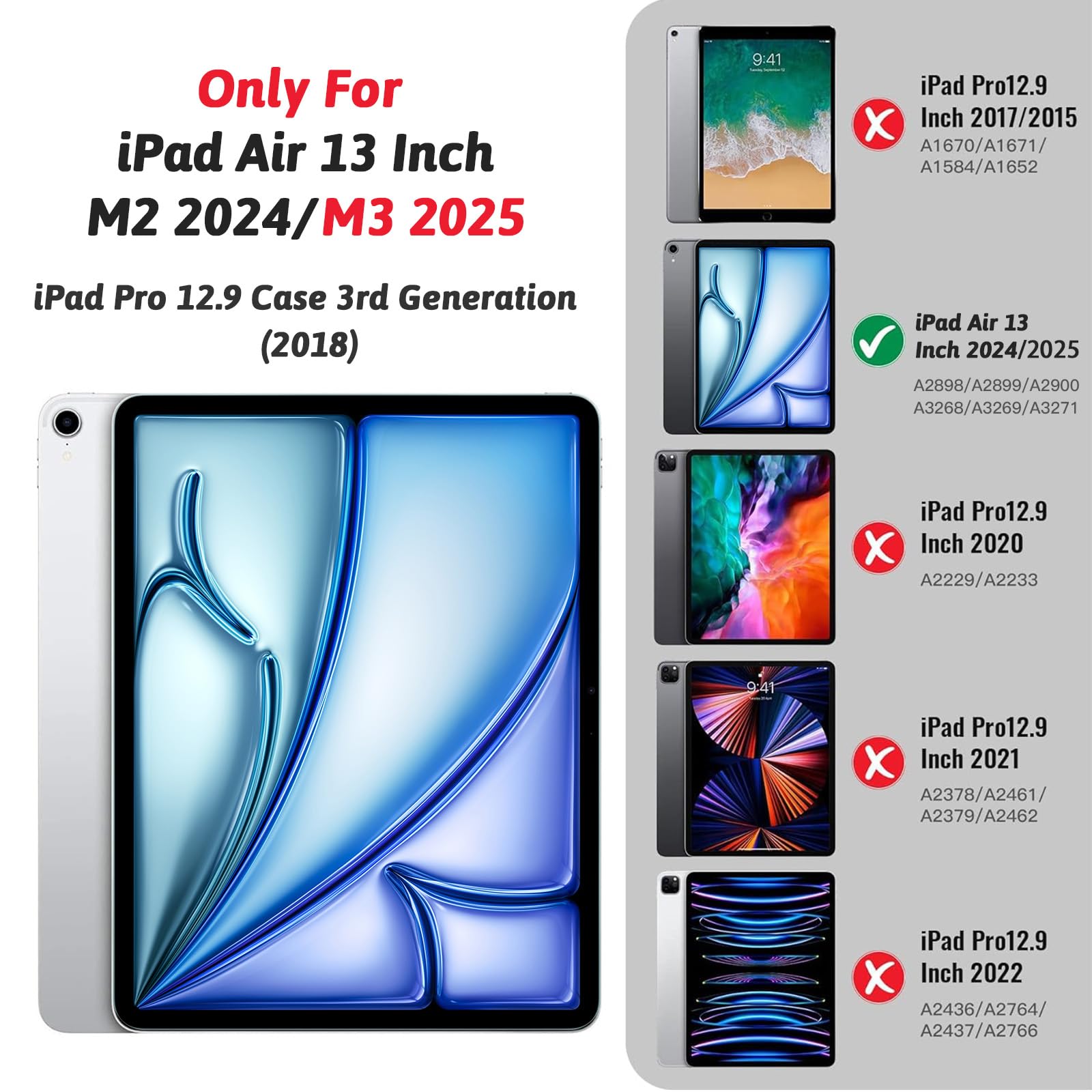 Foto 3 pulgar | Funda Ztotopfundas Para Ipad Air 13 Pulgadas M3 2025 Y M2 2024 - Venta Internacional.