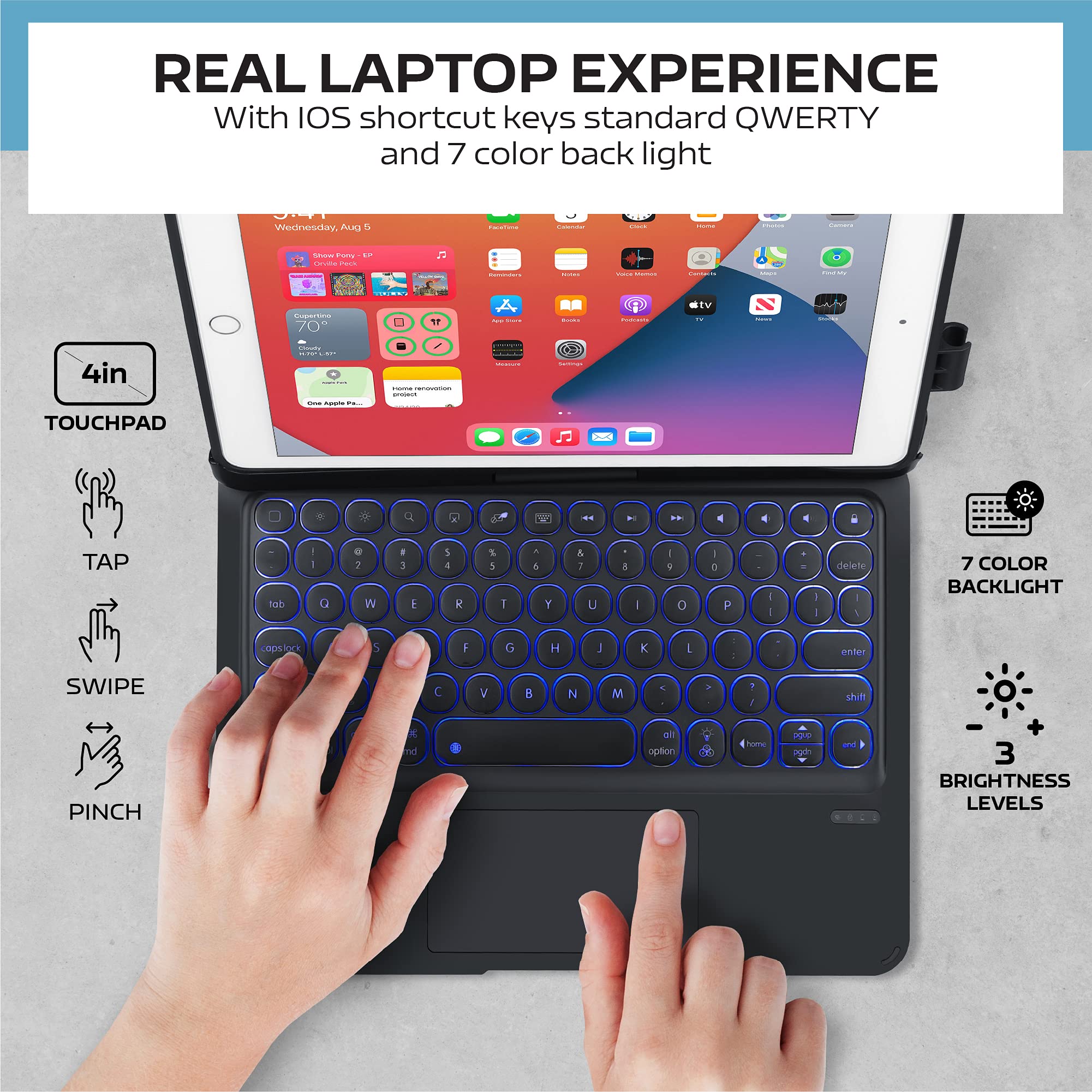 Foto 3 pulgar | Funda Con Teclado Mobee Para Ipad Pro De 9 7 Pulgadas De Sexta Y Quinta Generación - Venta Internacional.
